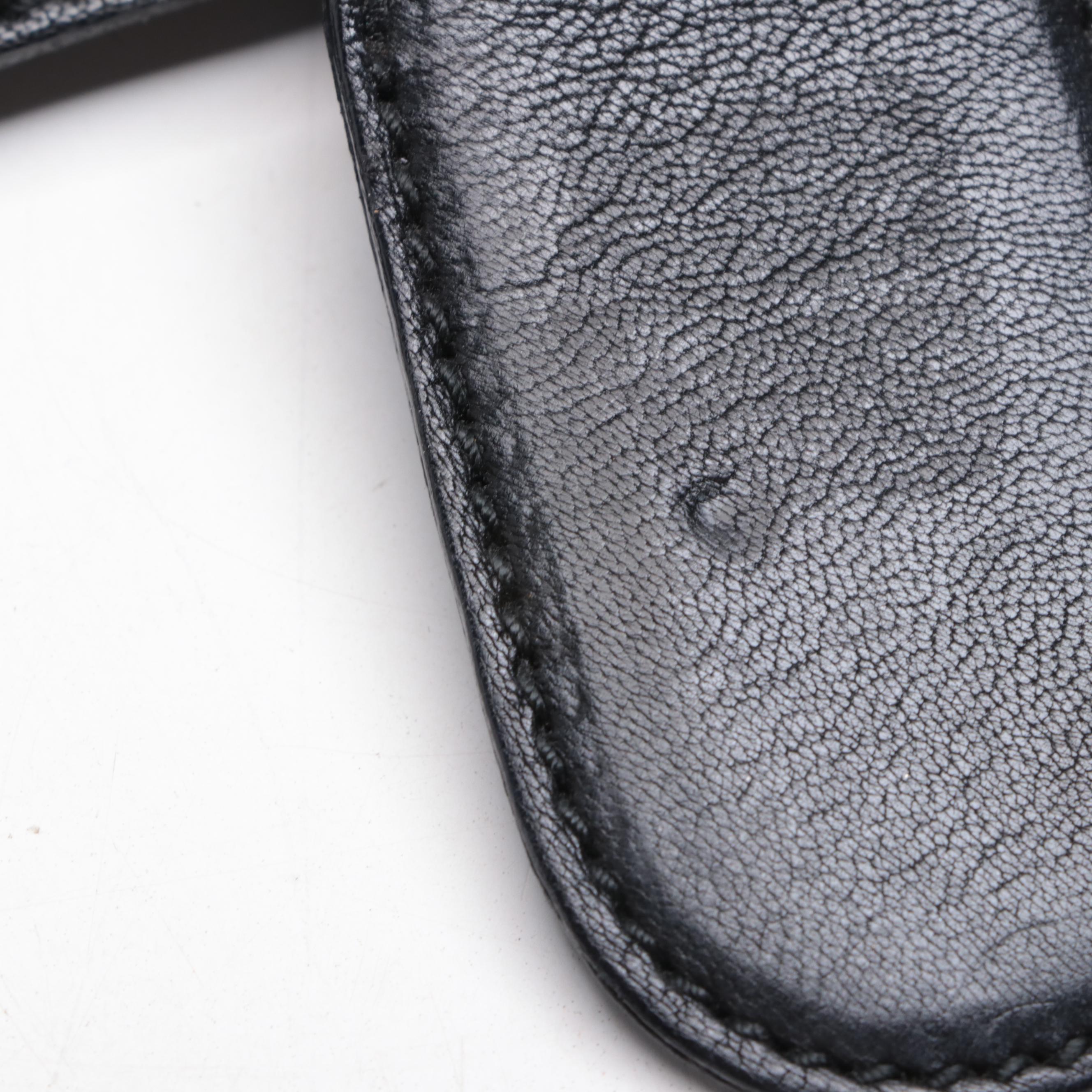 Gucci Horsebit Chain Flap Shoulder Bag in Black Leather