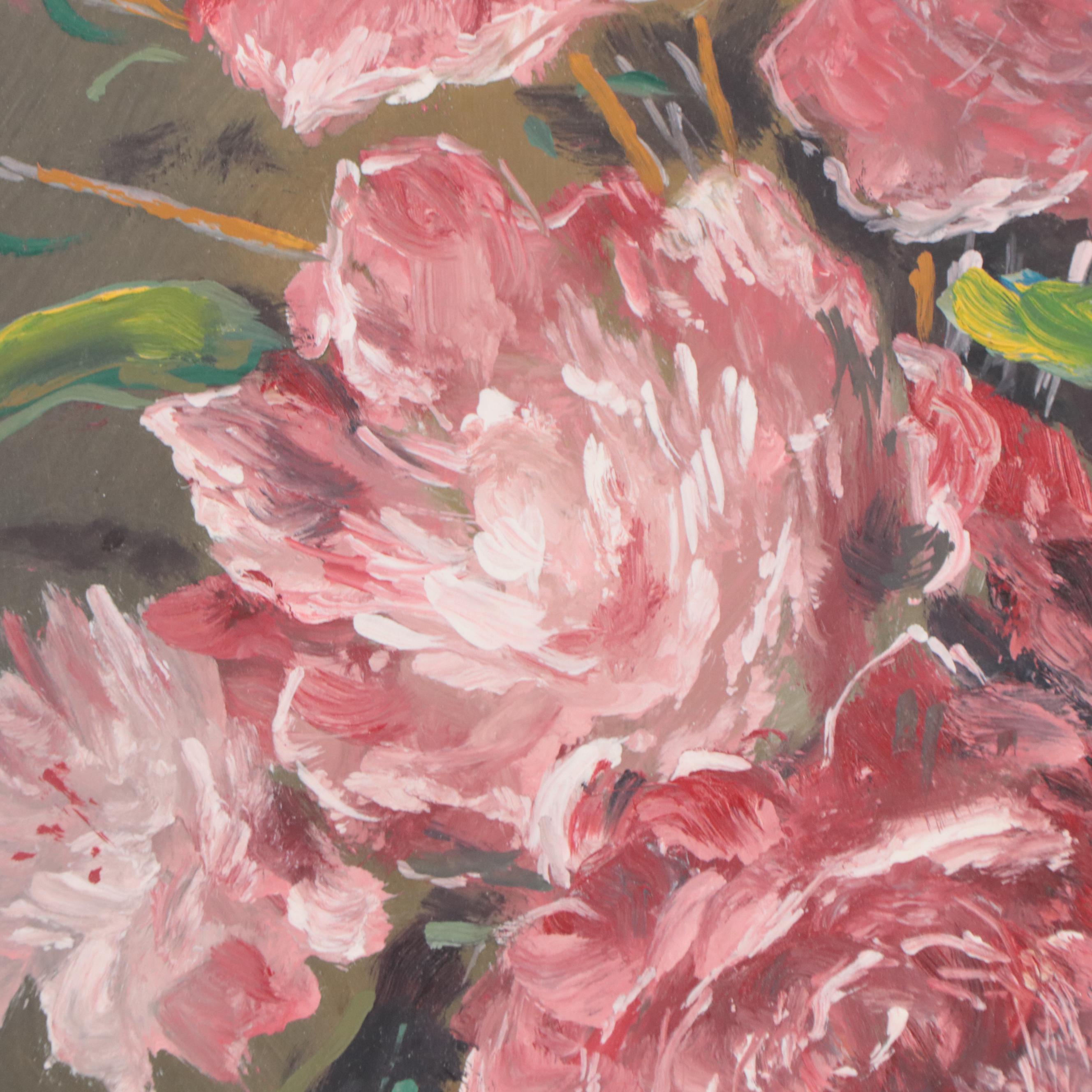 Herman Betke Oil Painting of Floral Still Life