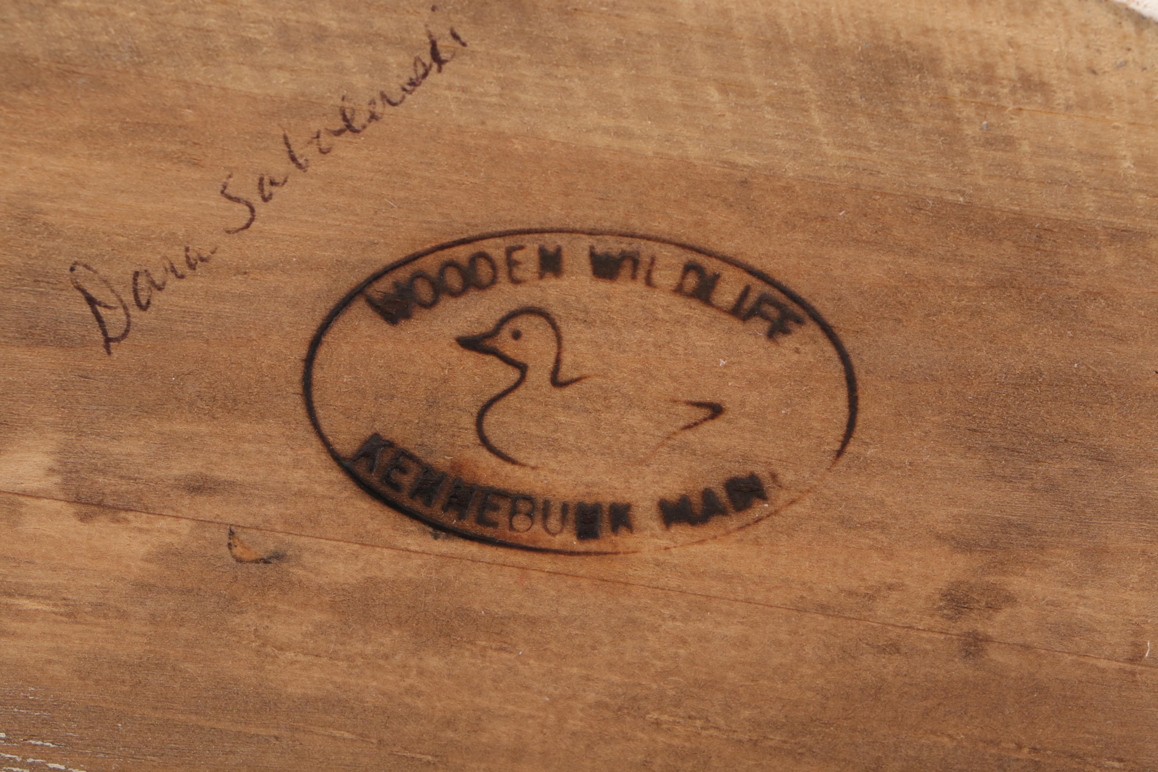 Wooden Wildlife Kennebunk Maine Hand-Painted Trumpeter Swan and More Ducks