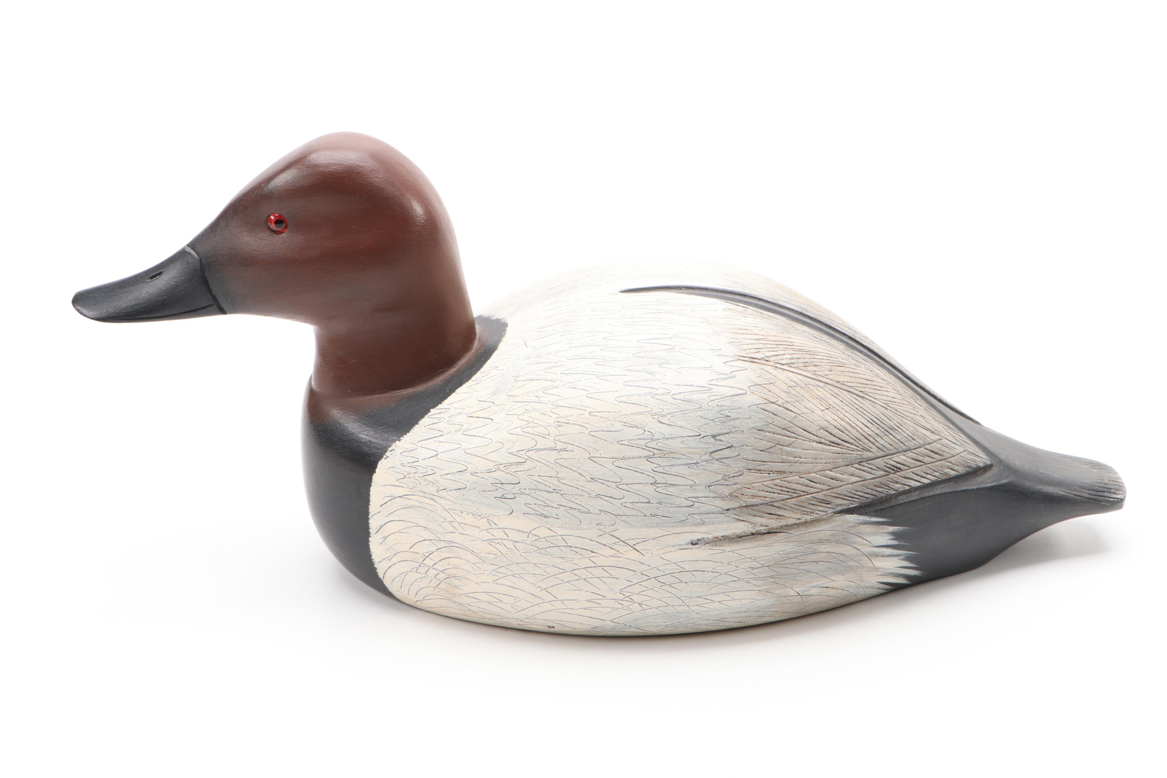 Wooden Wildlife Kennebunk Maine Hand-Painted Trumpeter Swan and More Ducks