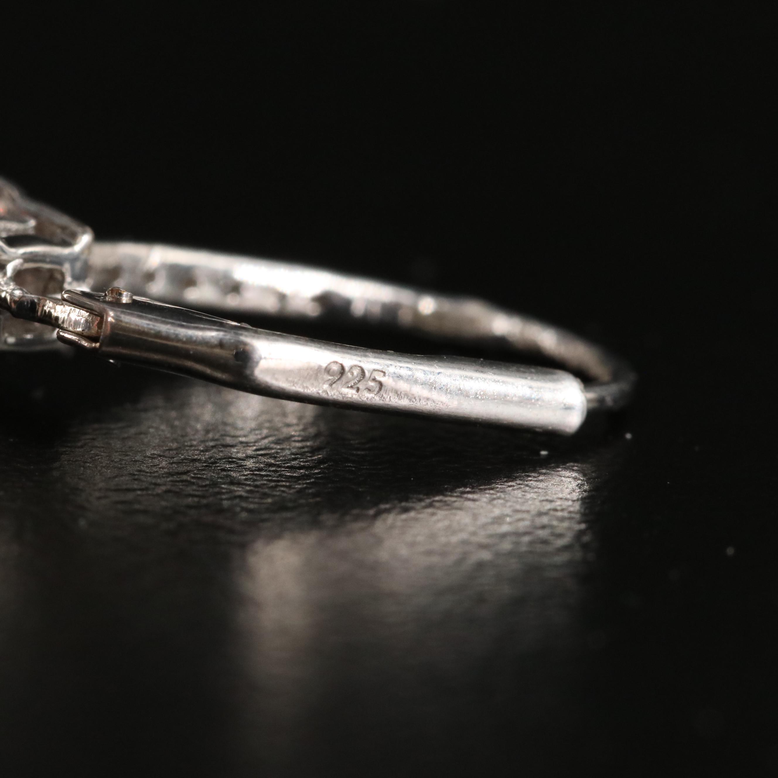 Sterling Cubic Zirconia Teardrop Earrings