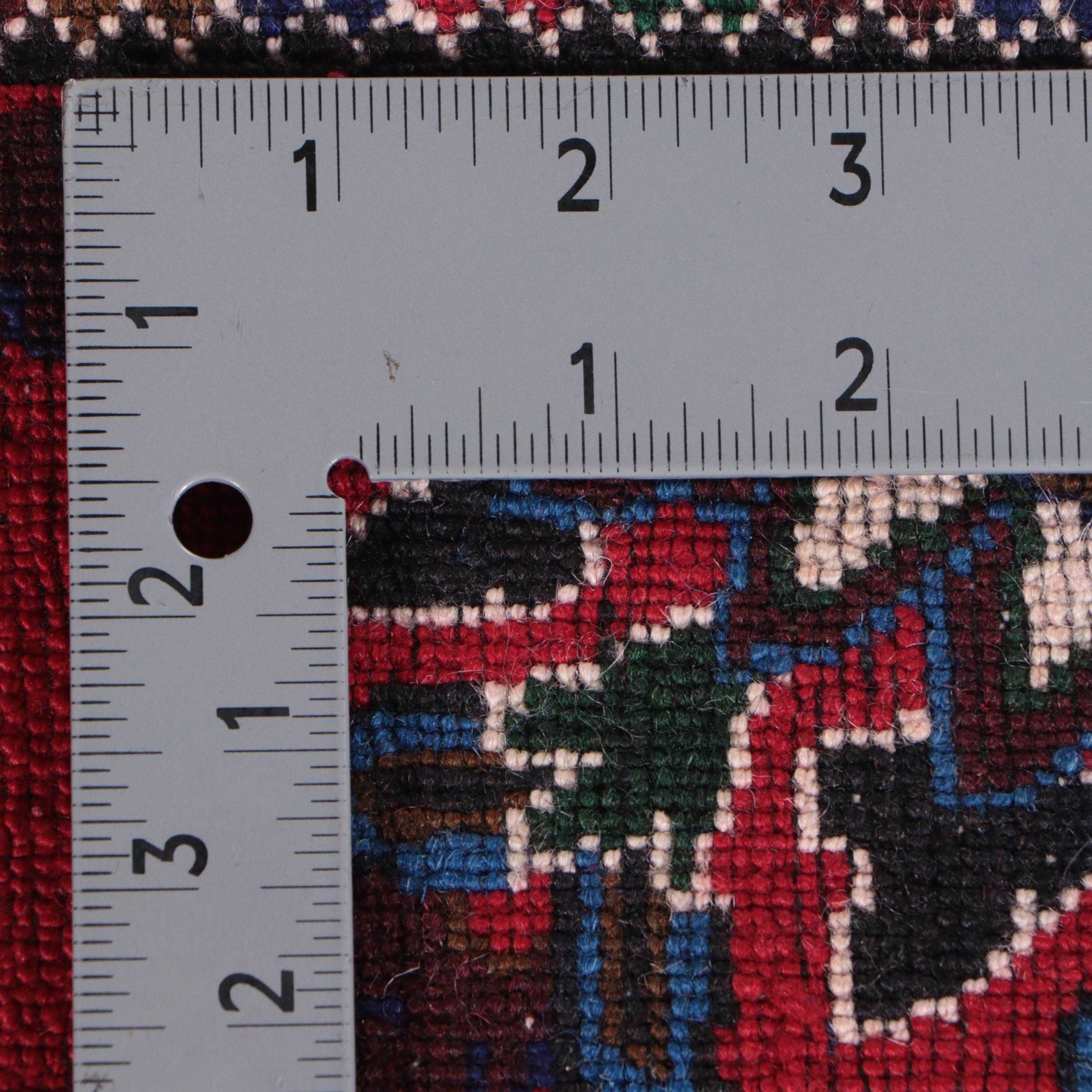 1'9 x 2'10 Hand-Knotted Afghan Baluch Accent Rug With Added Fringe