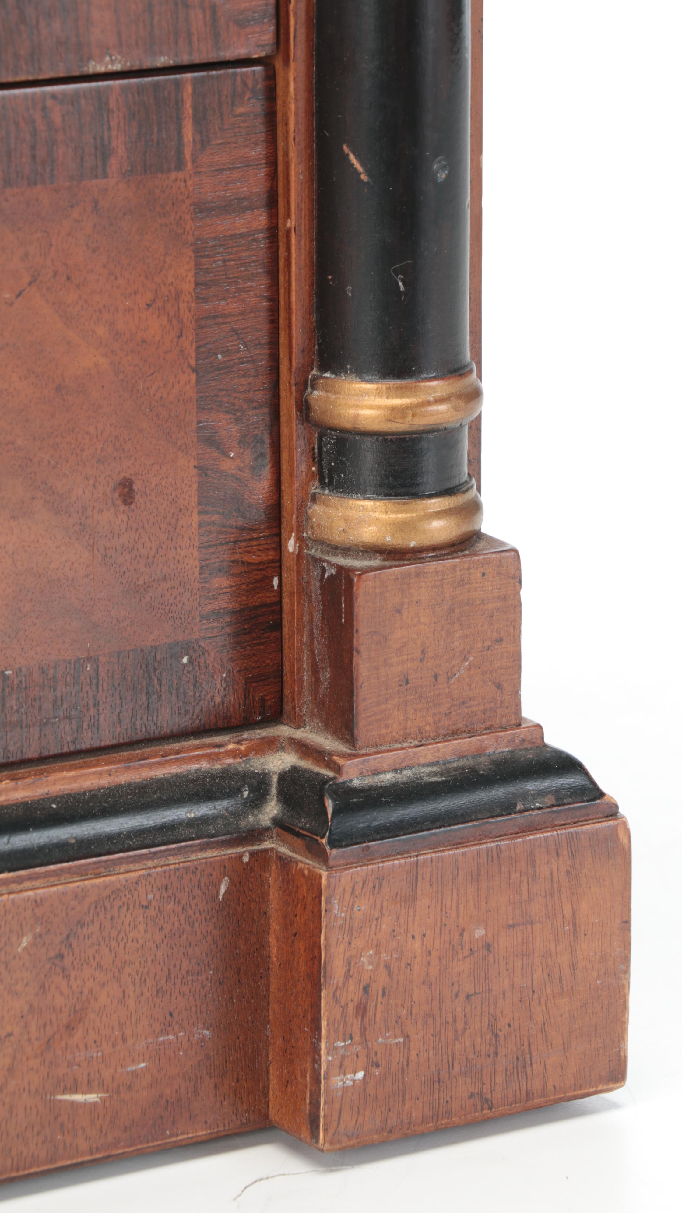 Drexel-Heritage Empire Style Brass-Mounted Fruitwood and Mahogany Nightstand