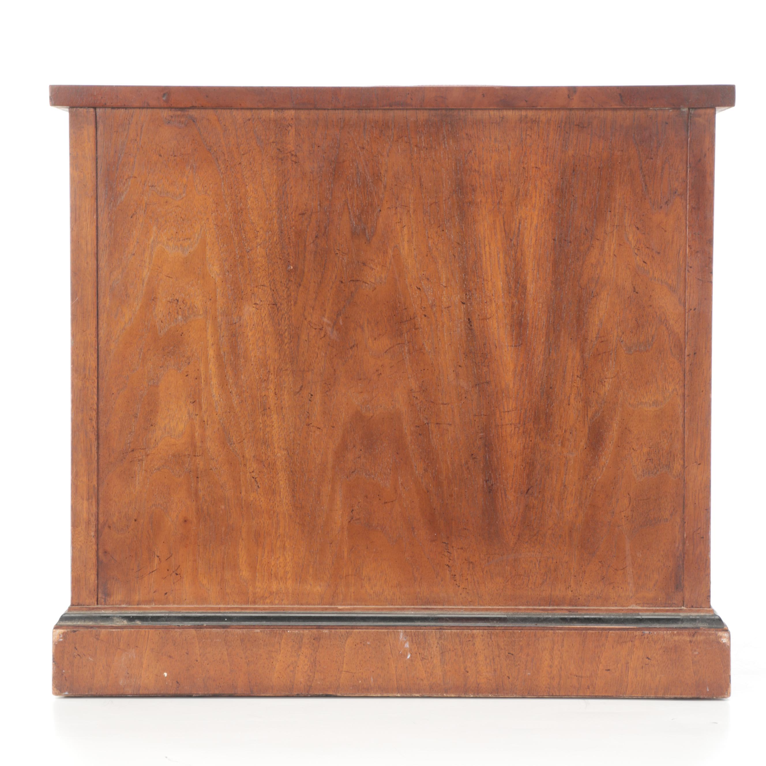 Drexel-Heritage Empire Style Brass-Mounted Fruitwood and Mahogany Nightstand