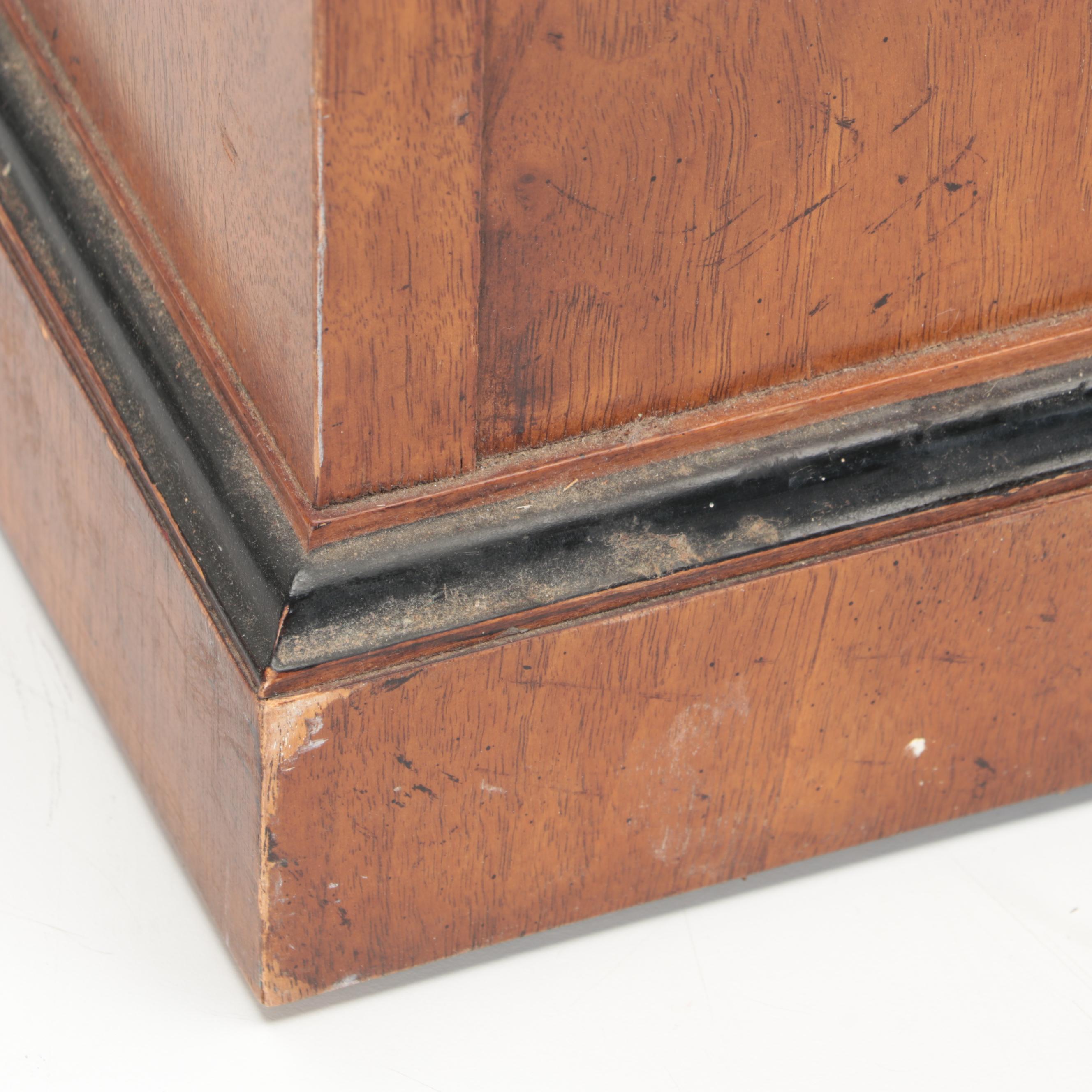 Drexel-Heritage Empire Style Brass-Mounted Fruitwood and Mahogany Nightstand