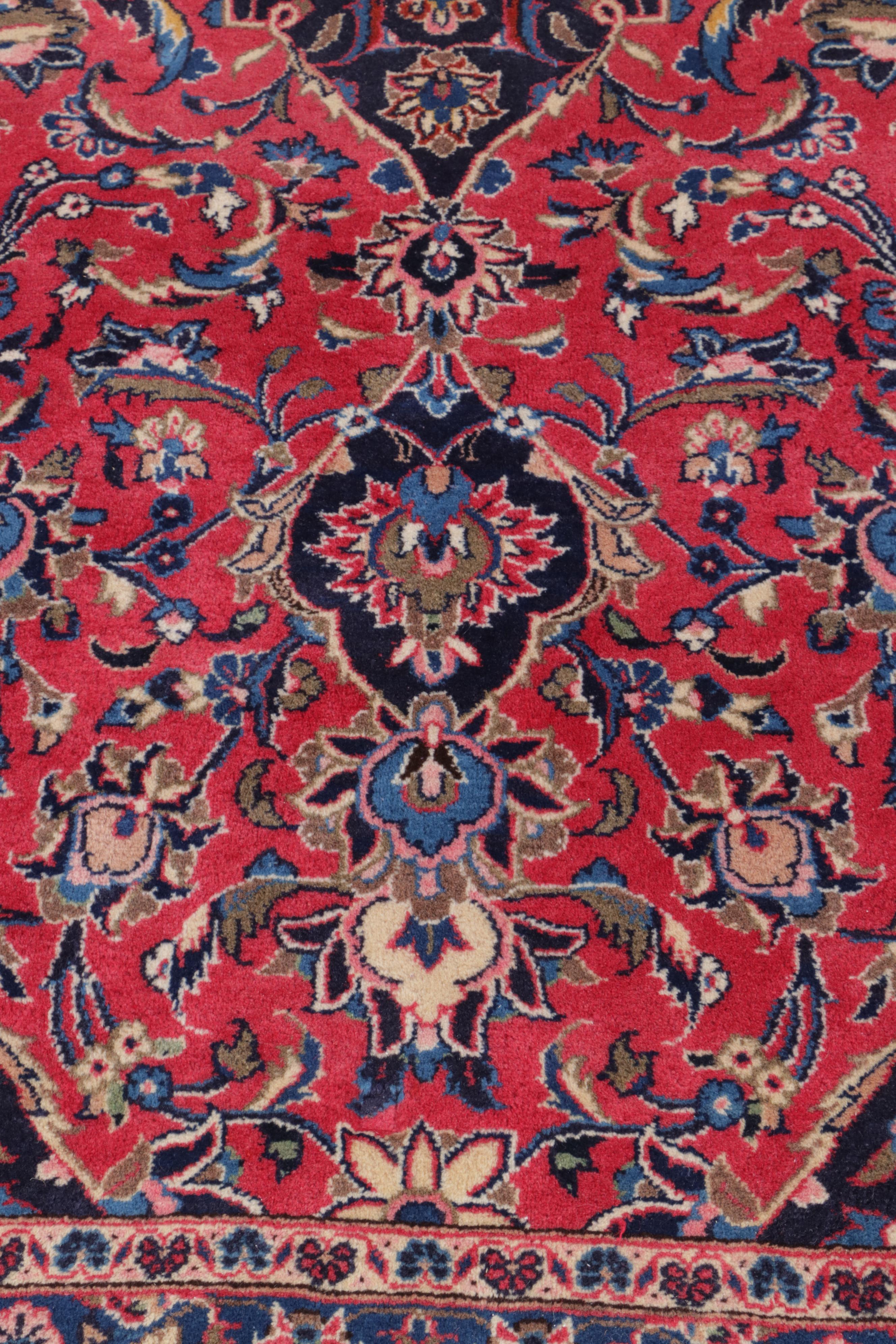 10' x 12'9 Hand-Knotted Persian Kashan Area Rug