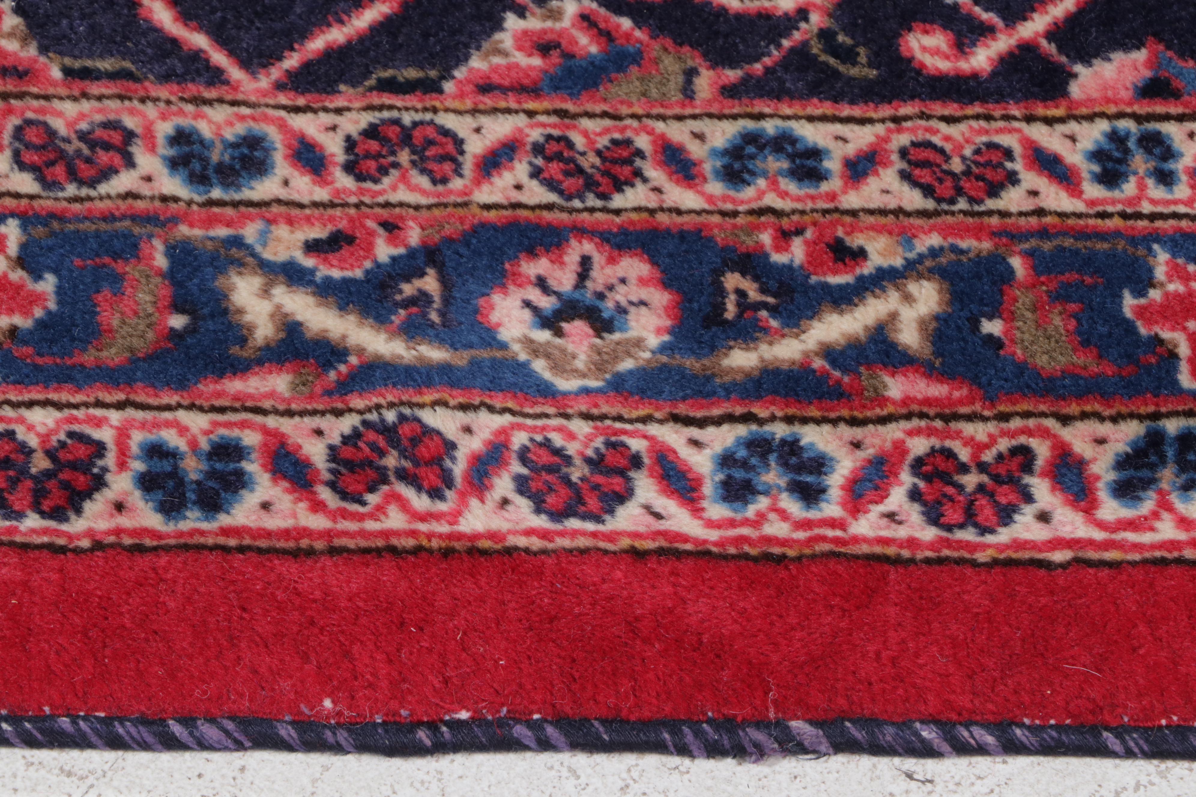 10' x 12'9 Hand-Knotted Persian Kashan Area Rug