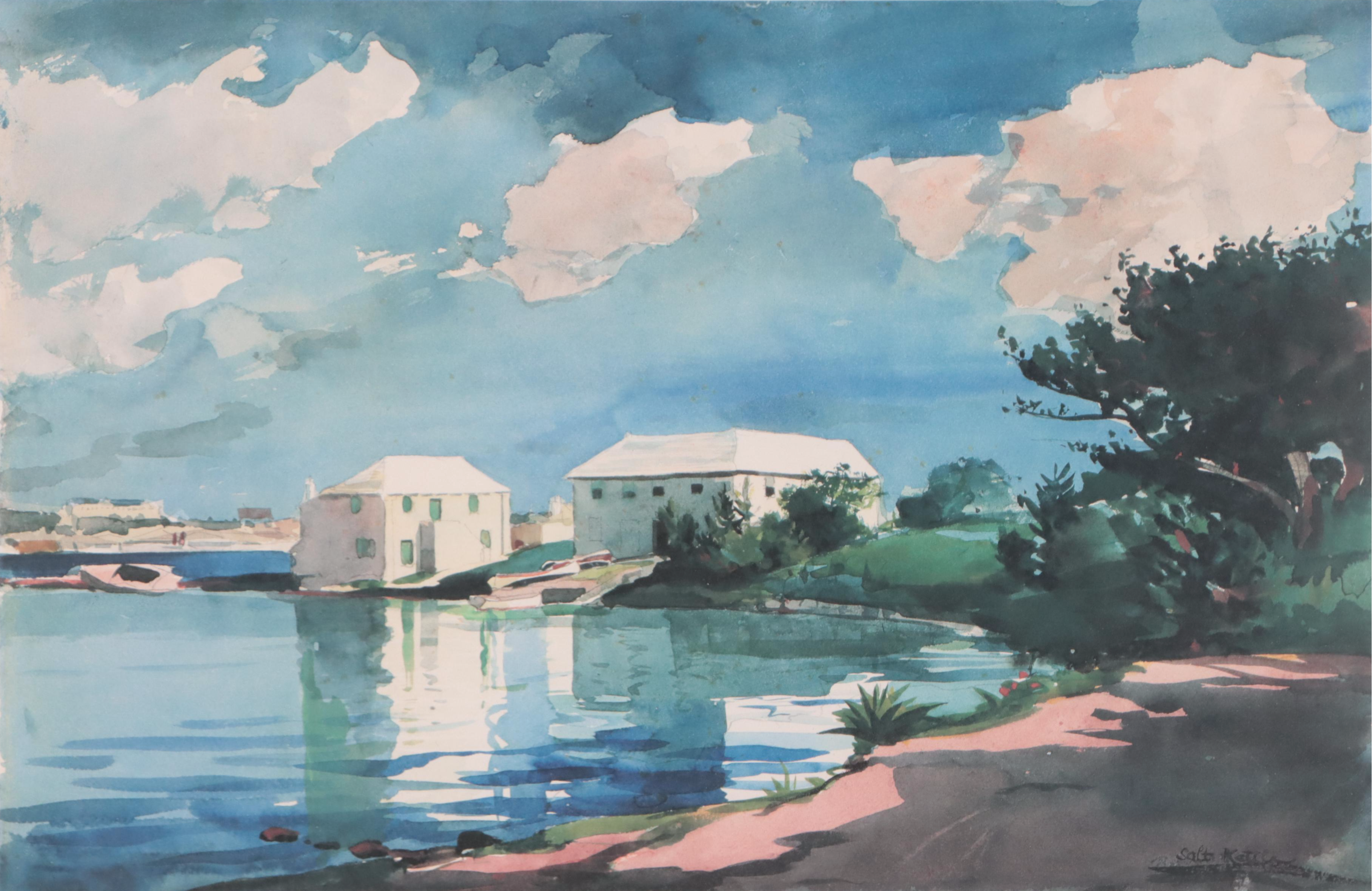 Landscape Offset Lithographs Including "Fourways Inn" After Maria Evers Smith