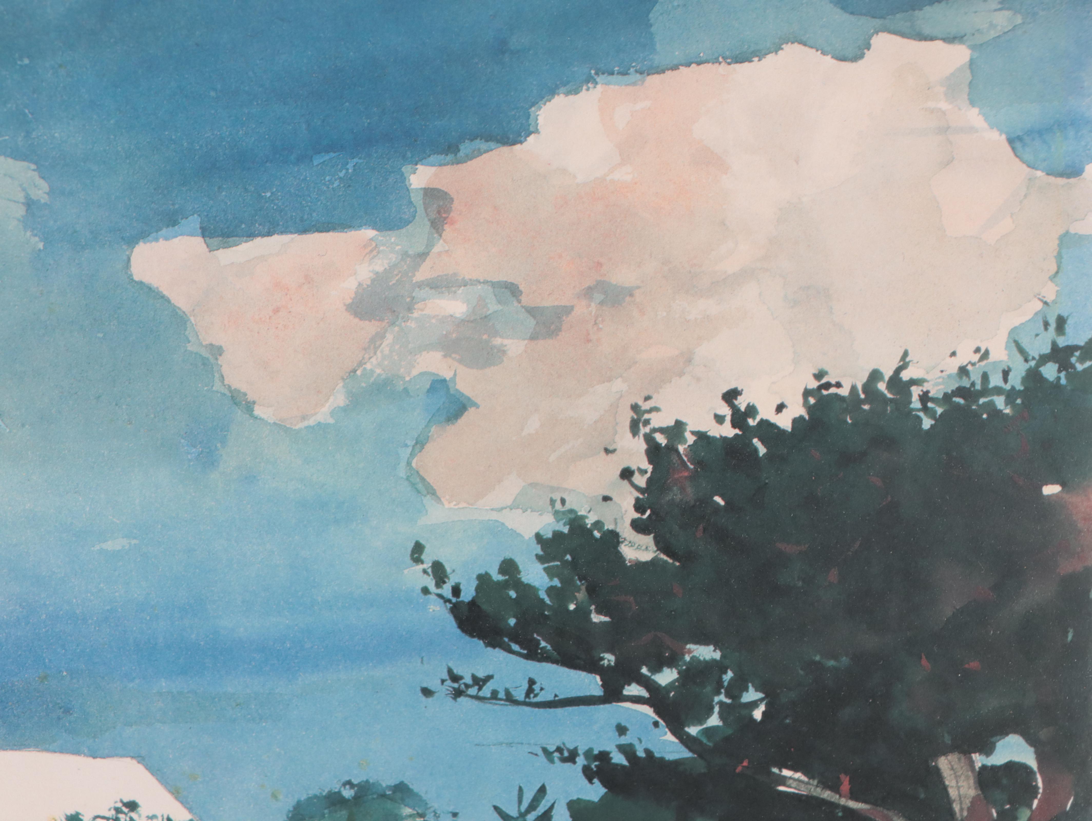 Landscape Offset Lithographs Including "Fourways Inn" After Maria Evers Smith