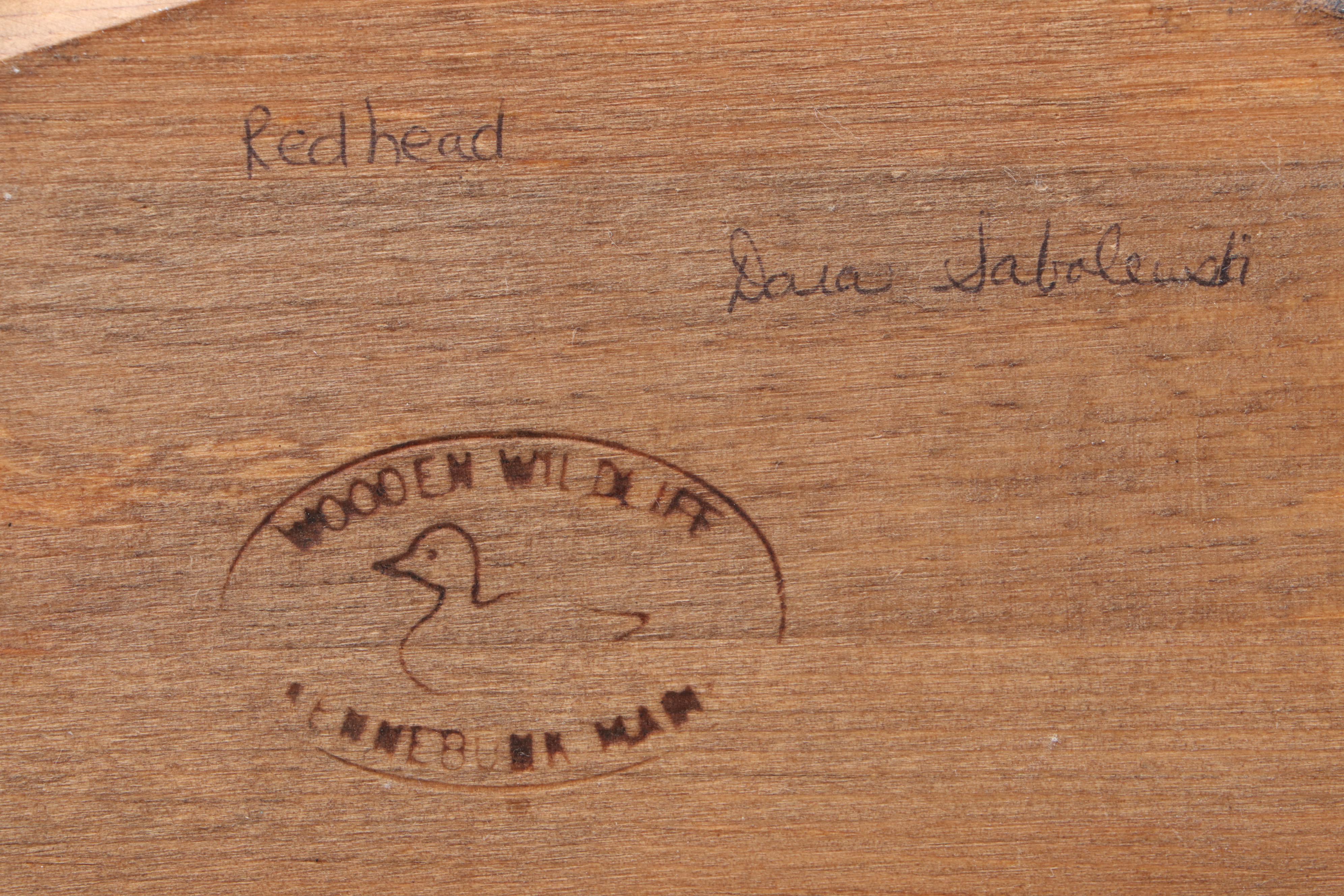 Artist Signed Hand-Painted Carved Wood Redhead Ducks and More