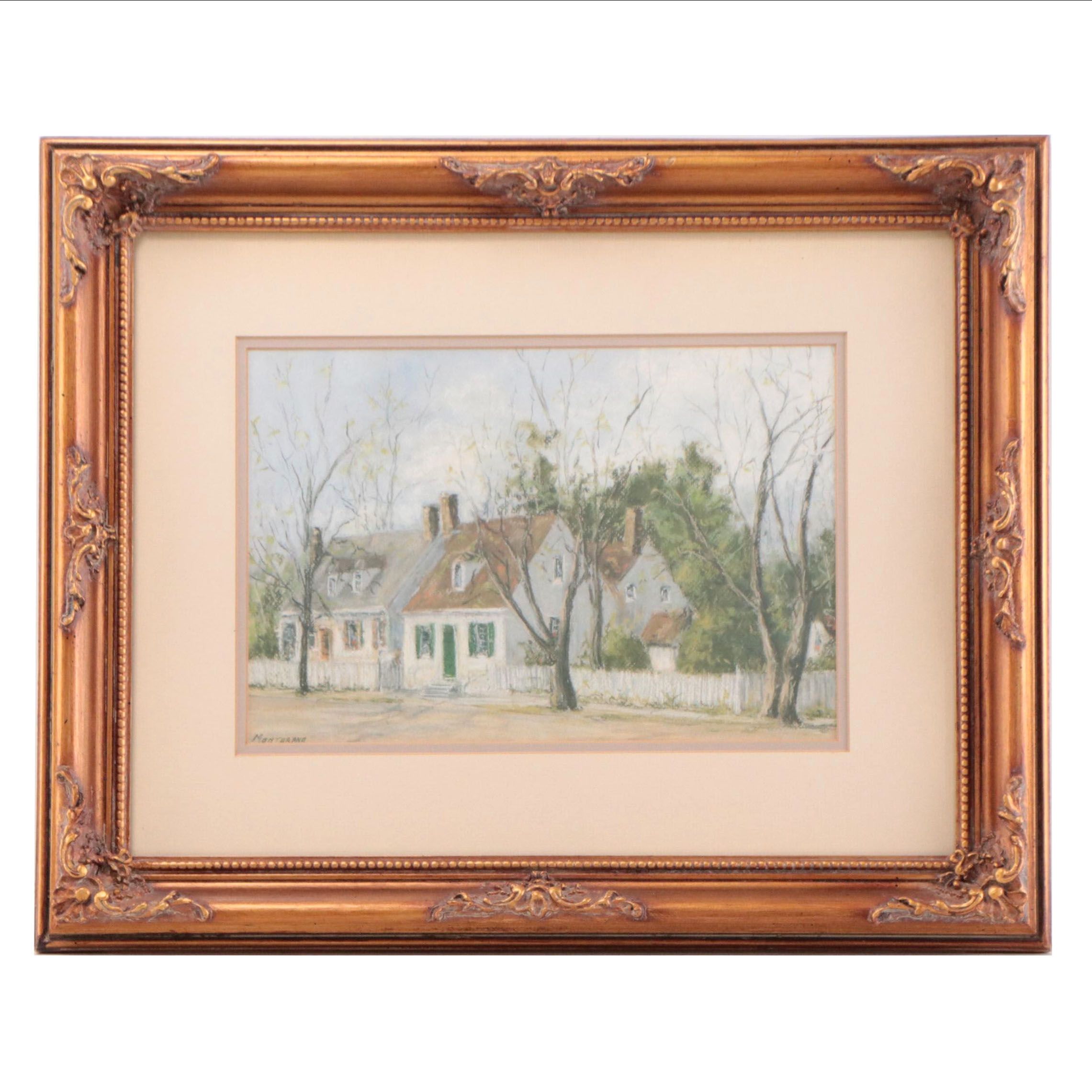 Offset Lithograph After Caesar Monturano of Nelson-Galt House and Office