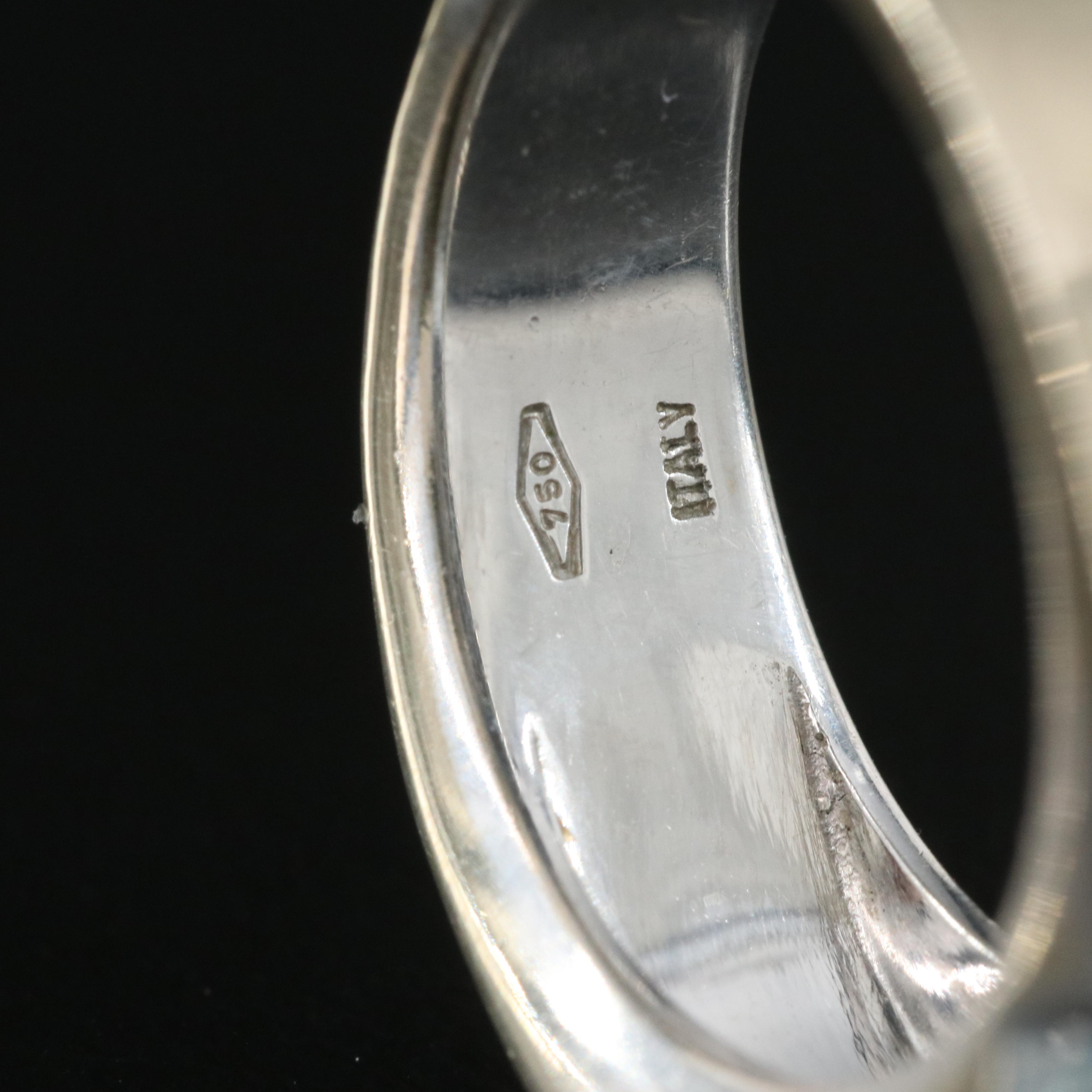 Italian 18K 3.00 CT Aquamarine and Diamond Ring