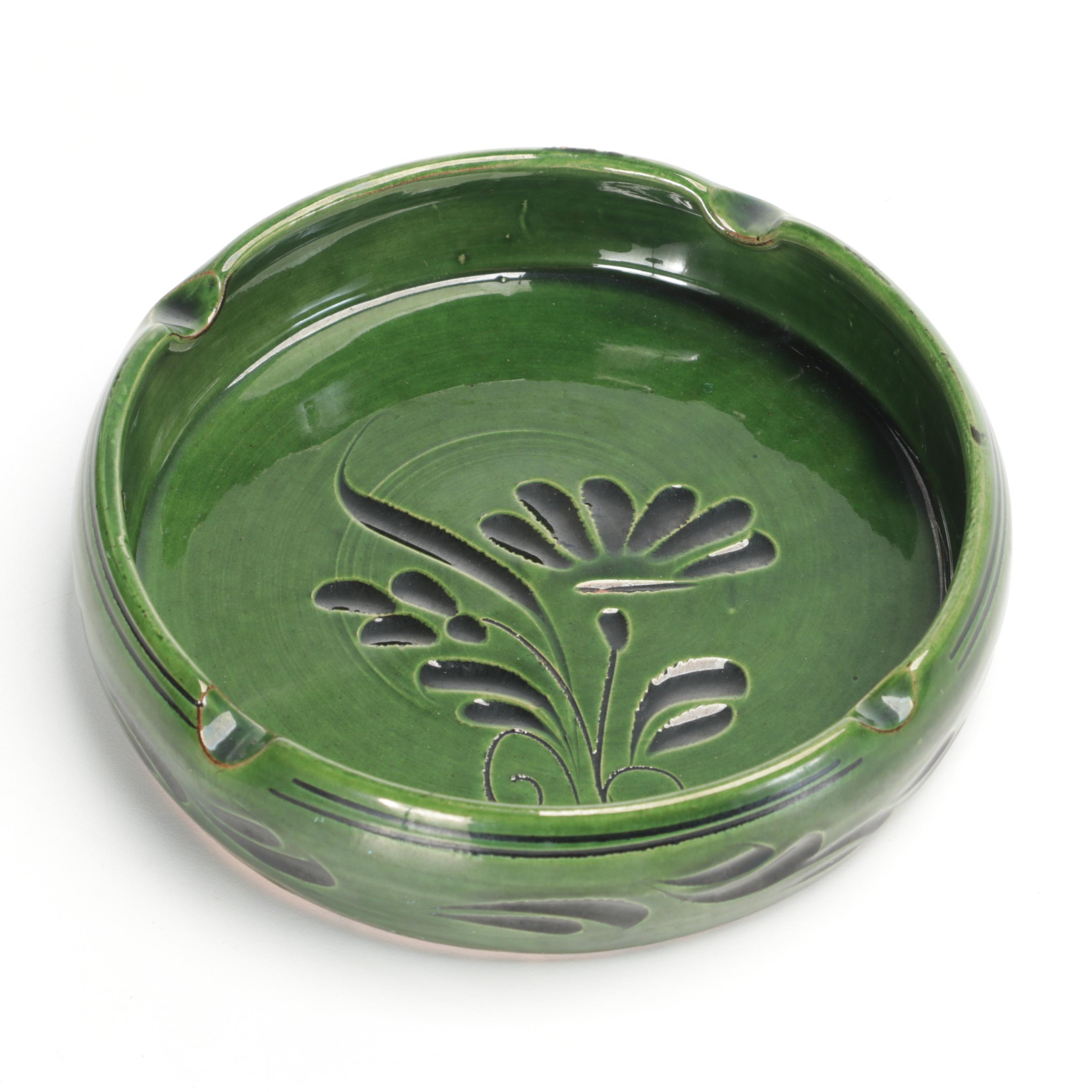 Handmade Hungarian Ceramic Dish with Other Plastic Table Accessories