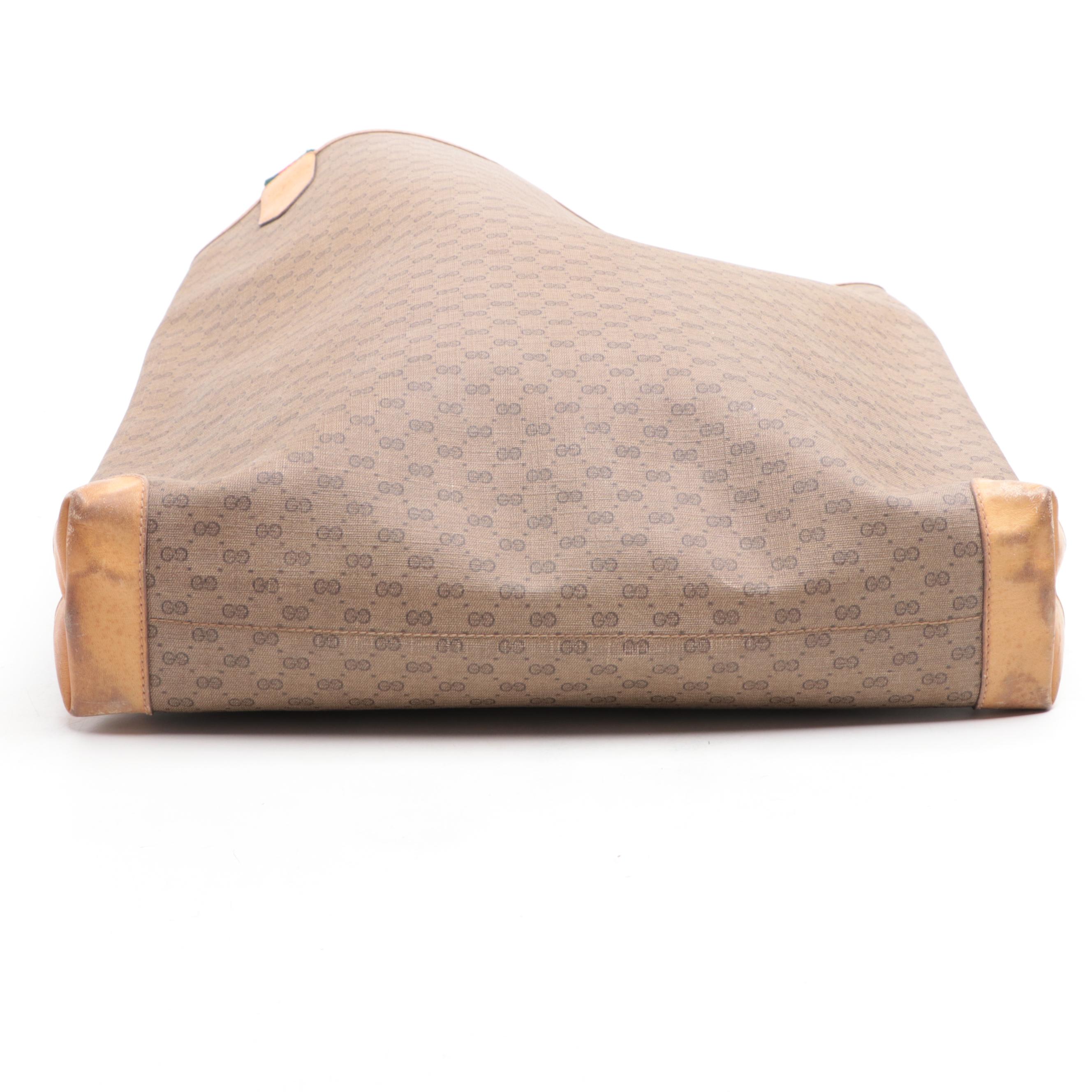 Gucci Tote in Micro GG Supreme Canvas and Leather