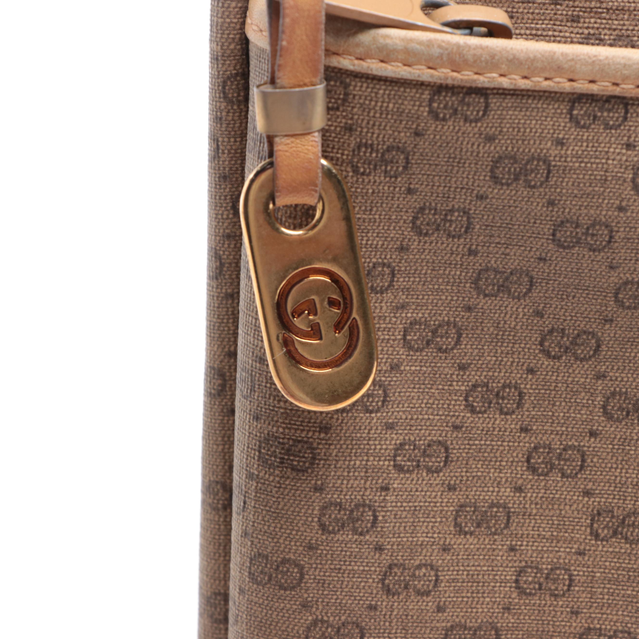 Gucci Tote in Micro GG Supreme Canvas and Leather