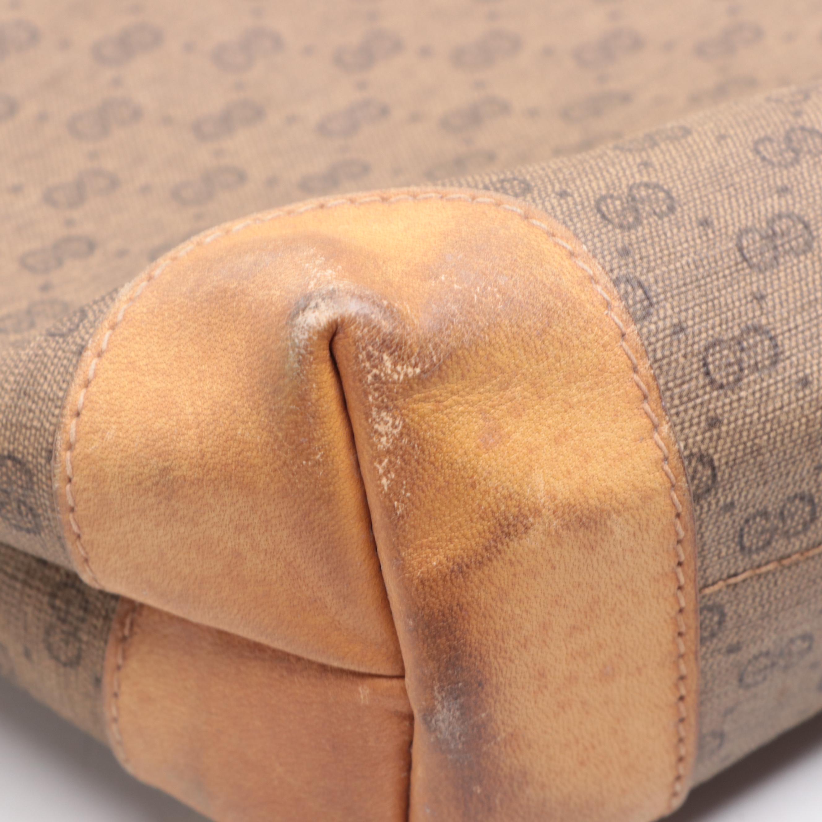 Gucci Tote in Micro GG Supreme Canvas and Leather