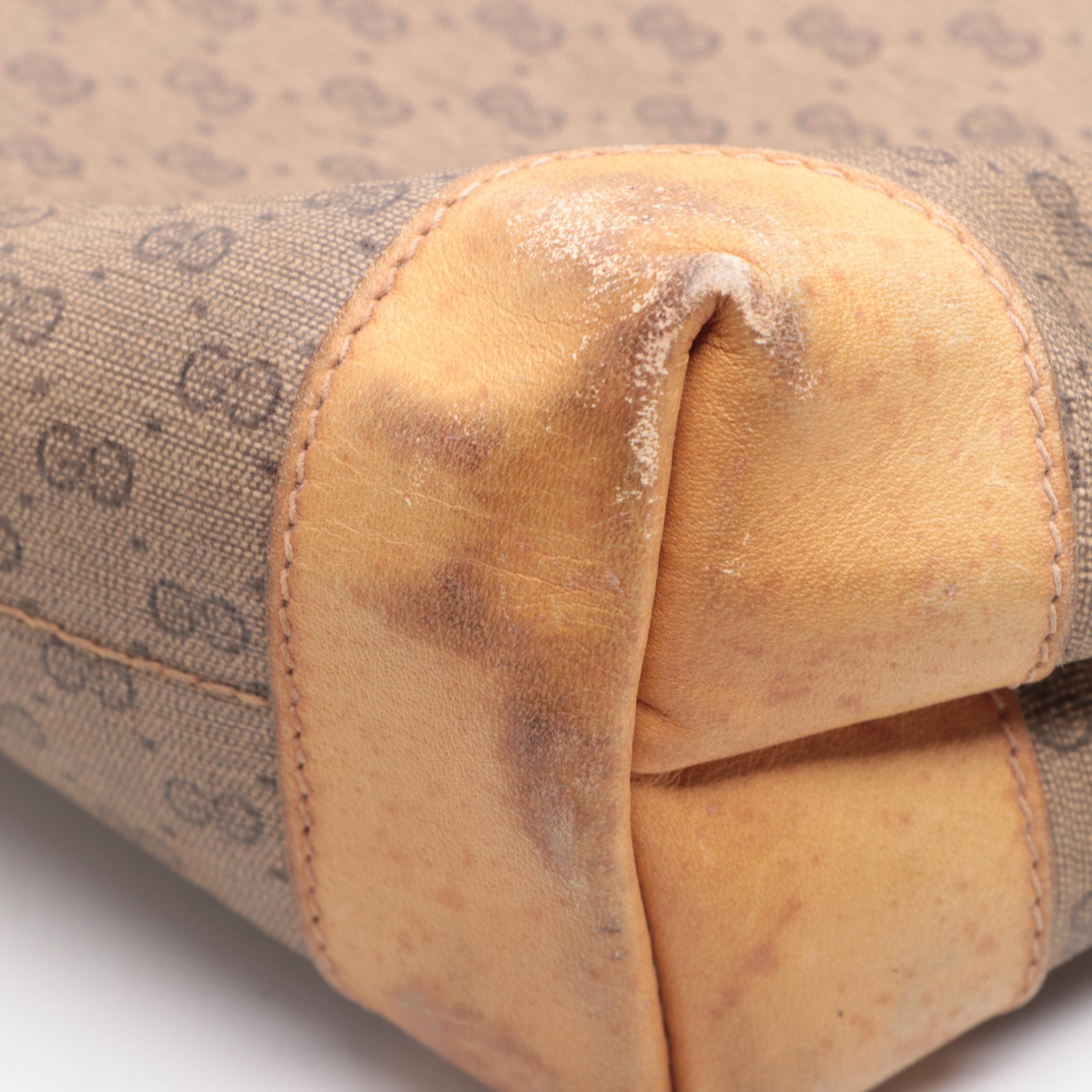 Gucci Tote in Micro GG Supreme Canvas and Leather