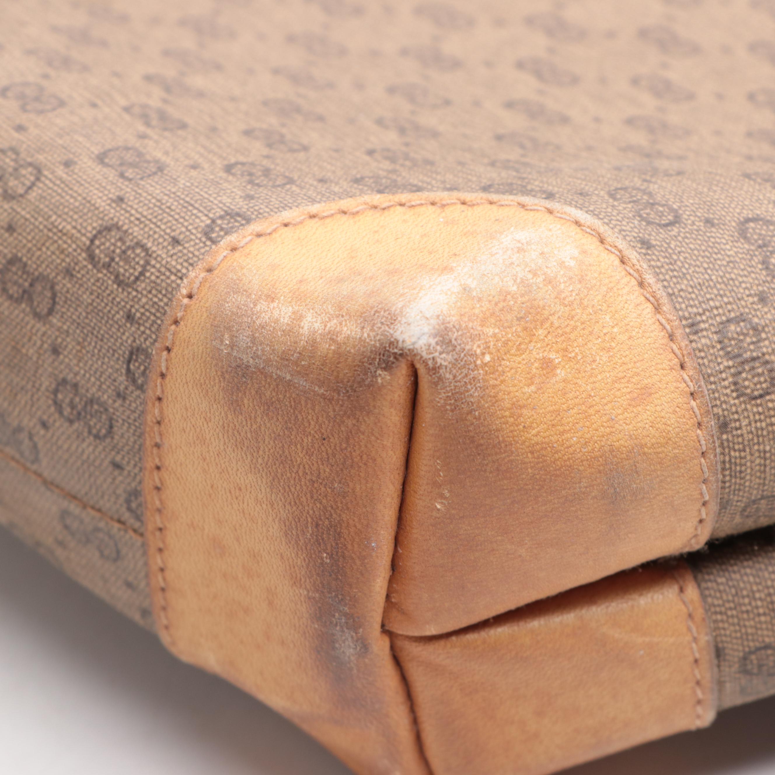 Gucci Tote in Micro GG Supreme Canvas and Leather