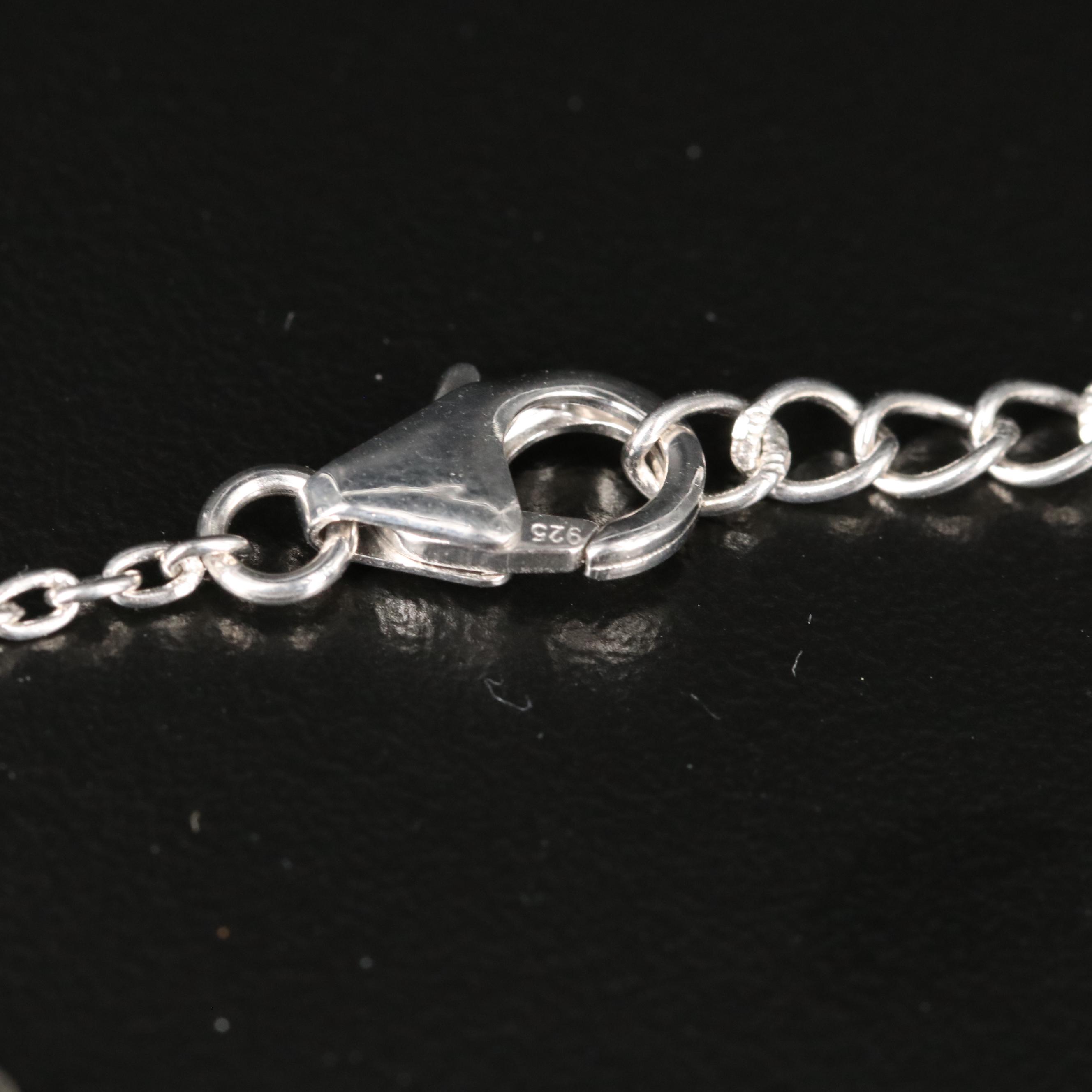 Sterling Cubic Zirconia Teardrop Pendant Necklace