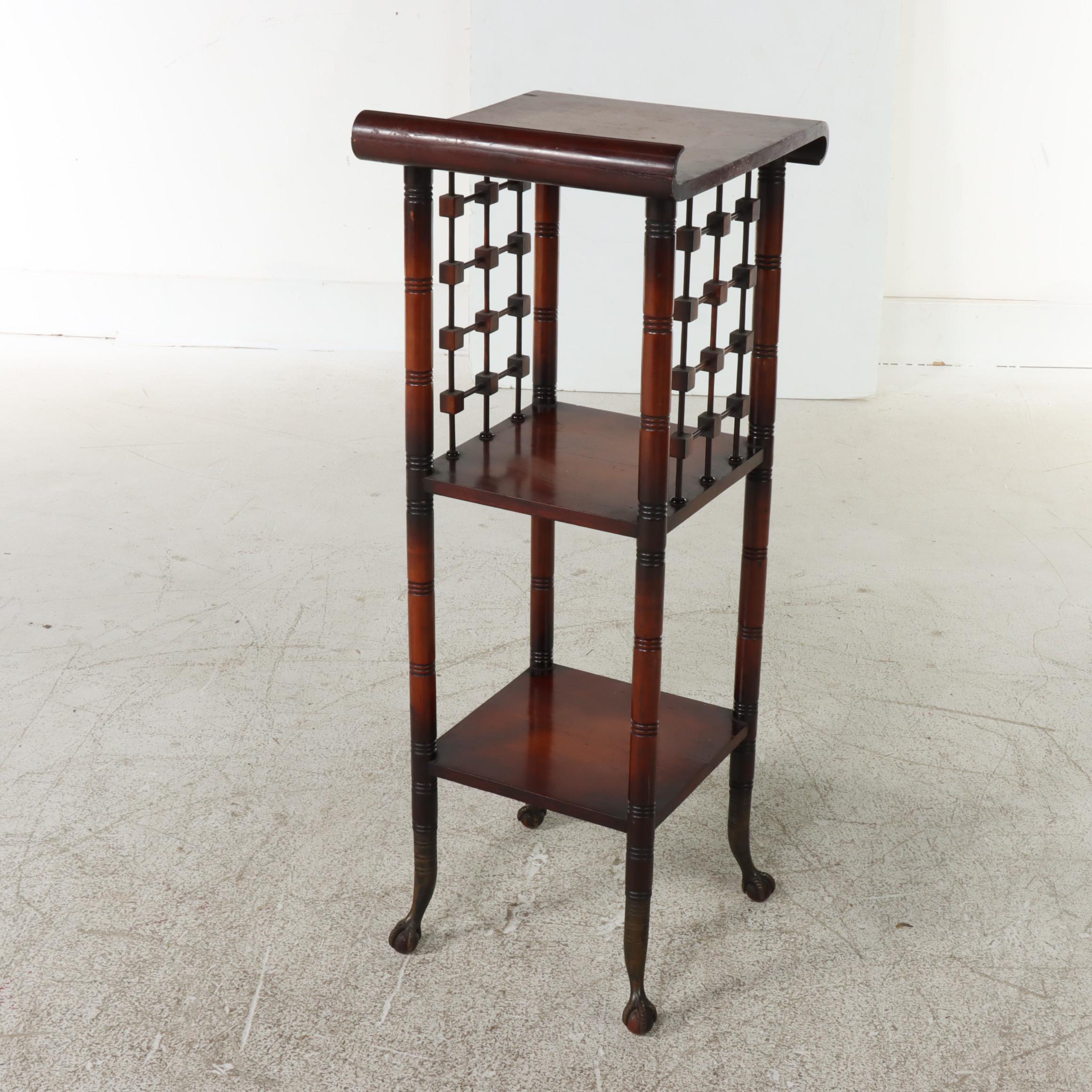 Aesthetic Movement Birch Pedestal, Late 19th / Early 20th Century