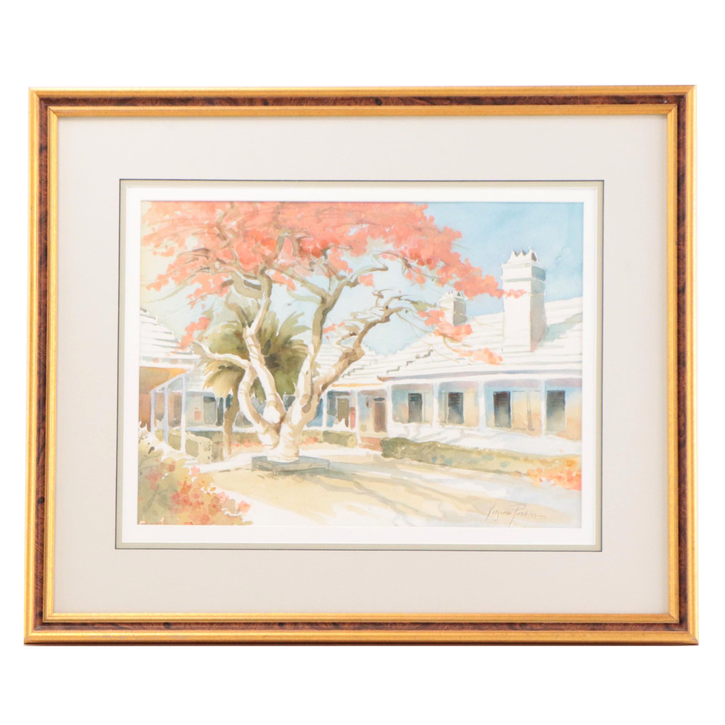 Watercolor Painting of House
