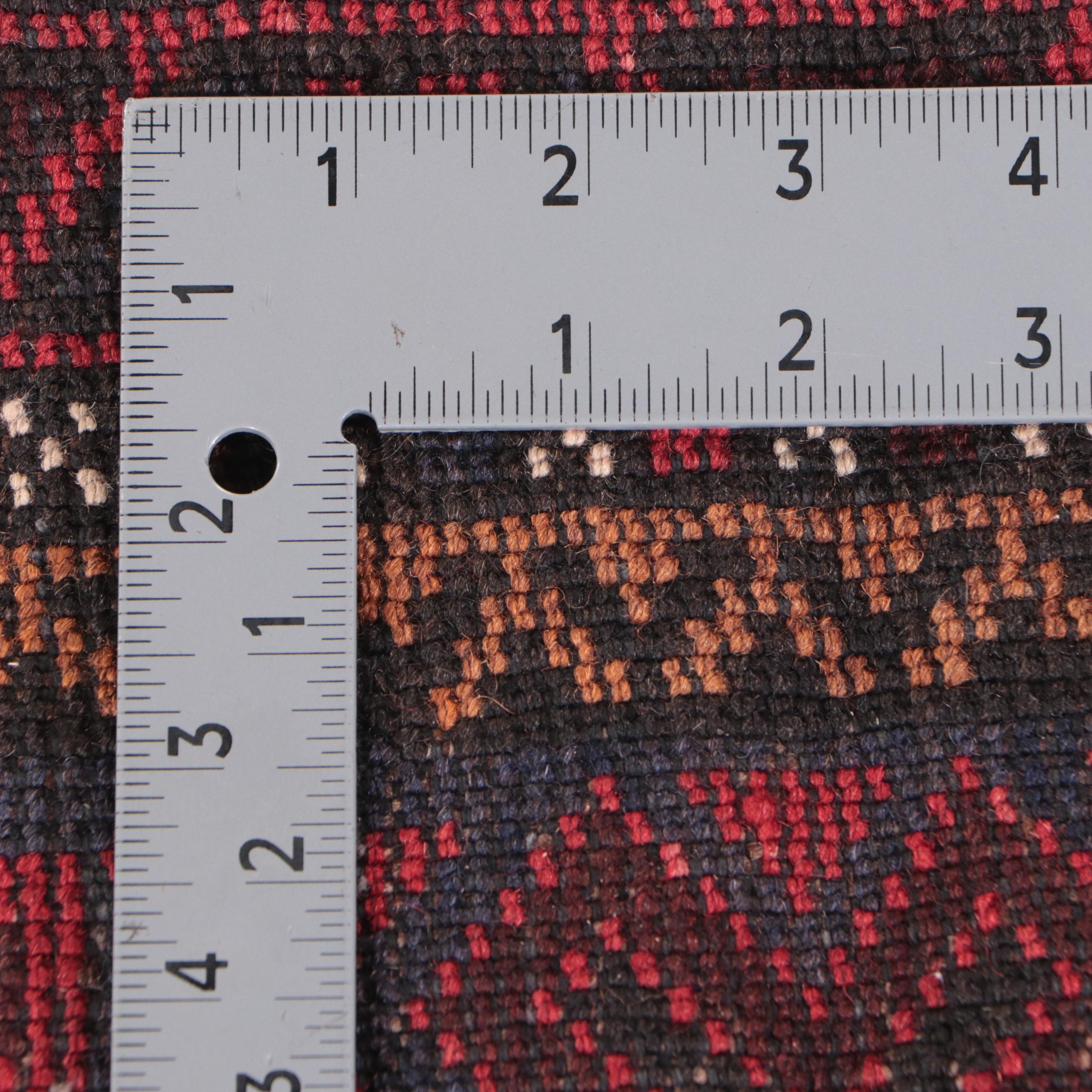 1'10 x 3'1 Hand-Knotted Afghan Baluch Accent Rug