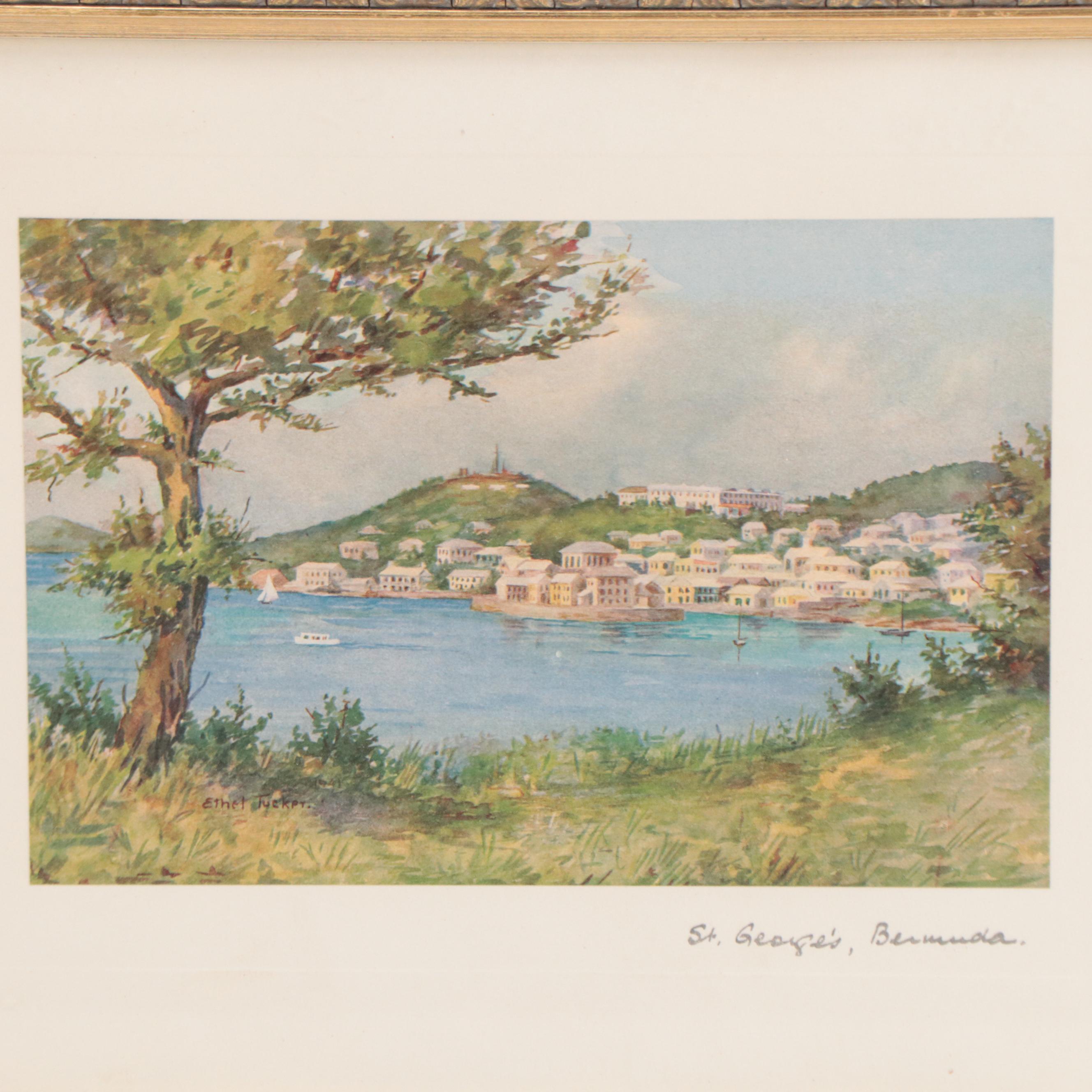 Offset Lithographs After Ethel Tucker of Bermuda Landscapes