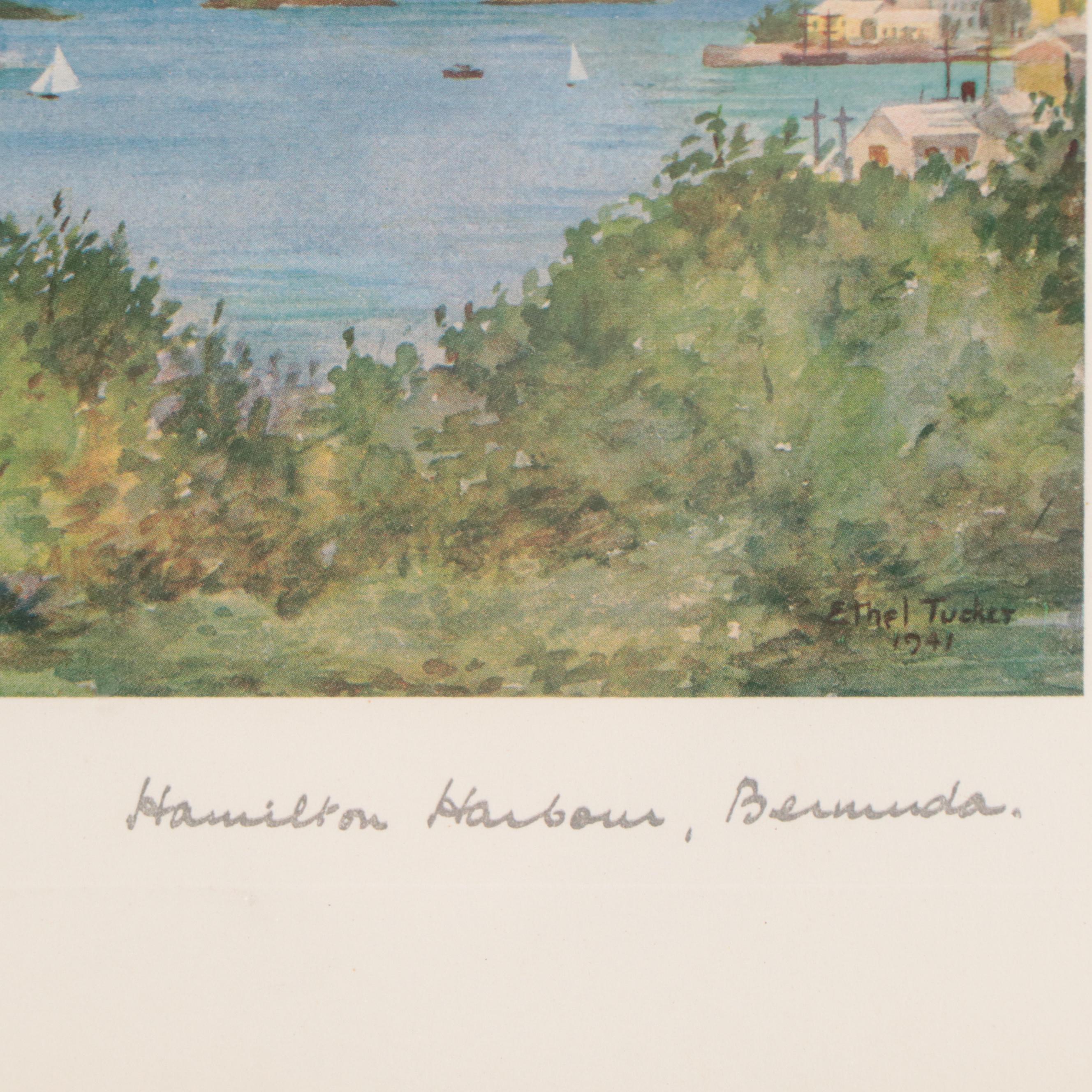 Offset Lithographs After Ethel Tucker of Bermuda Landscapes