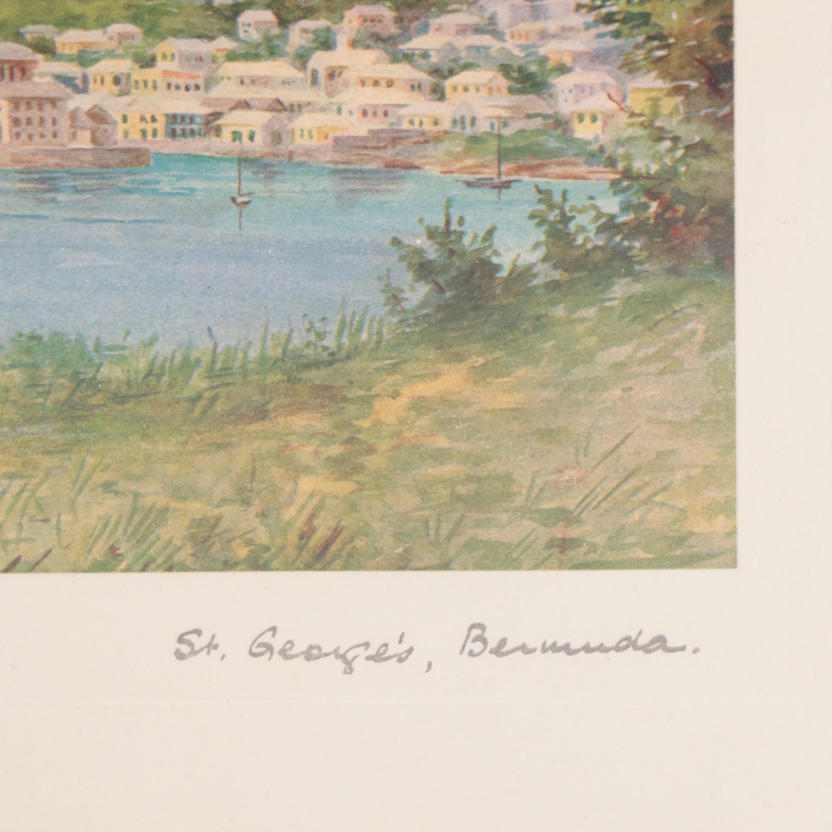 Offset Lithographs After Ethel Tucker of Bermuda Landscapes