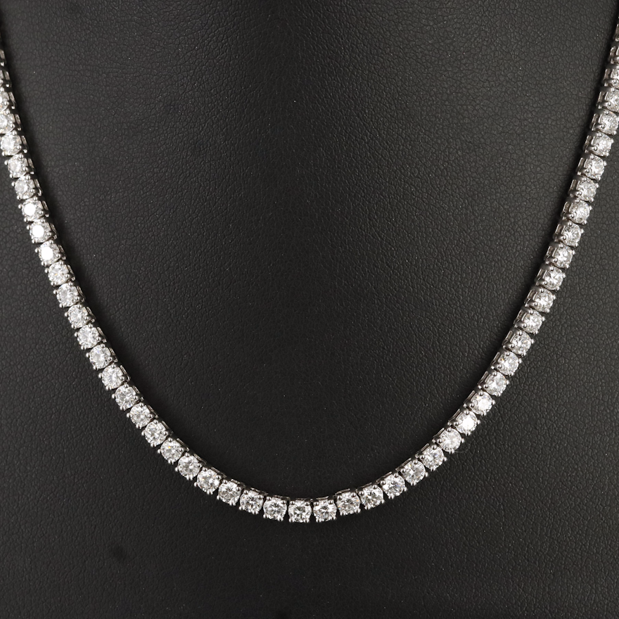 14K 10.00 CTW Lab Grown Diamond Rivière Necklace