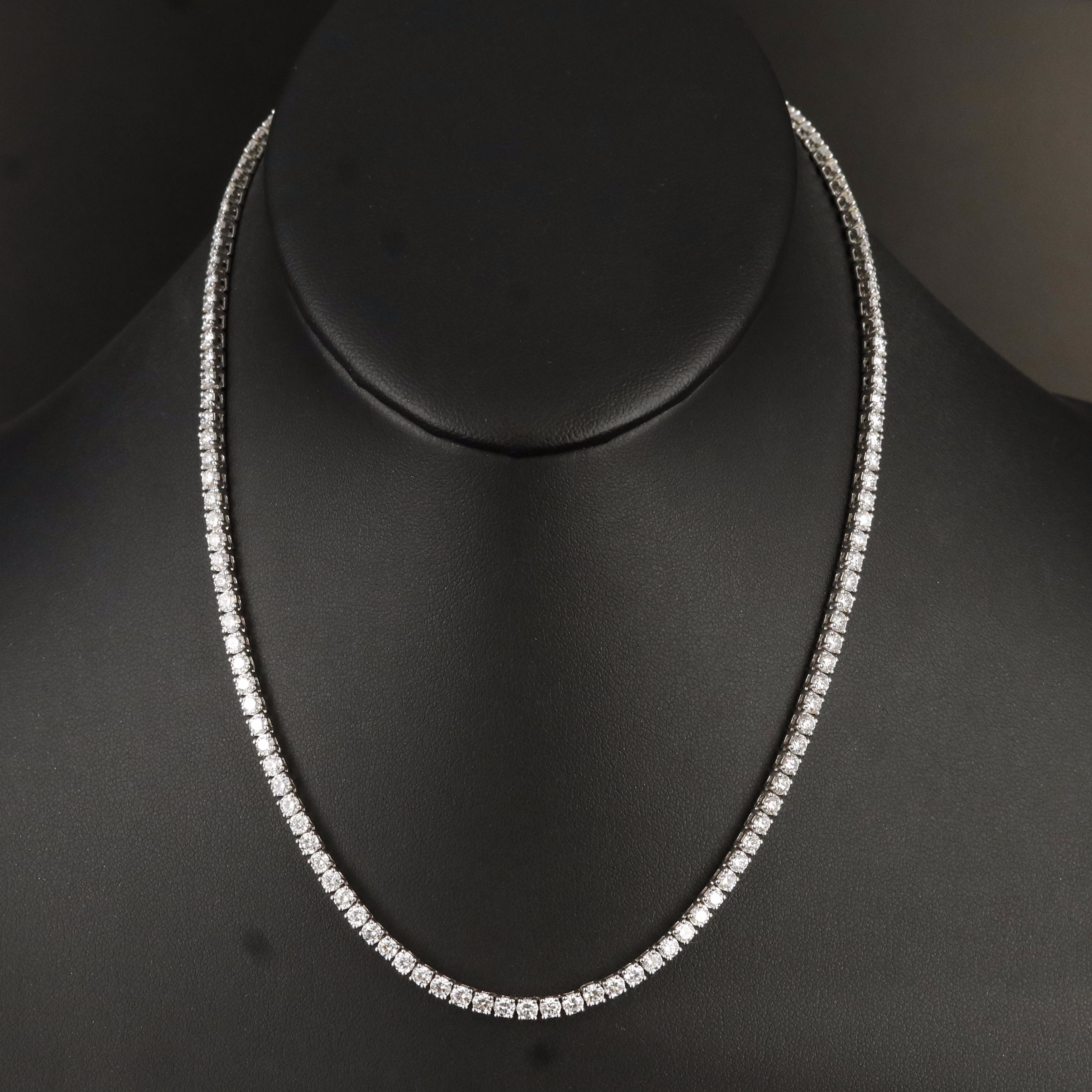 14K 10.00 CTW Lab Grown Diamond Rivière Necklace