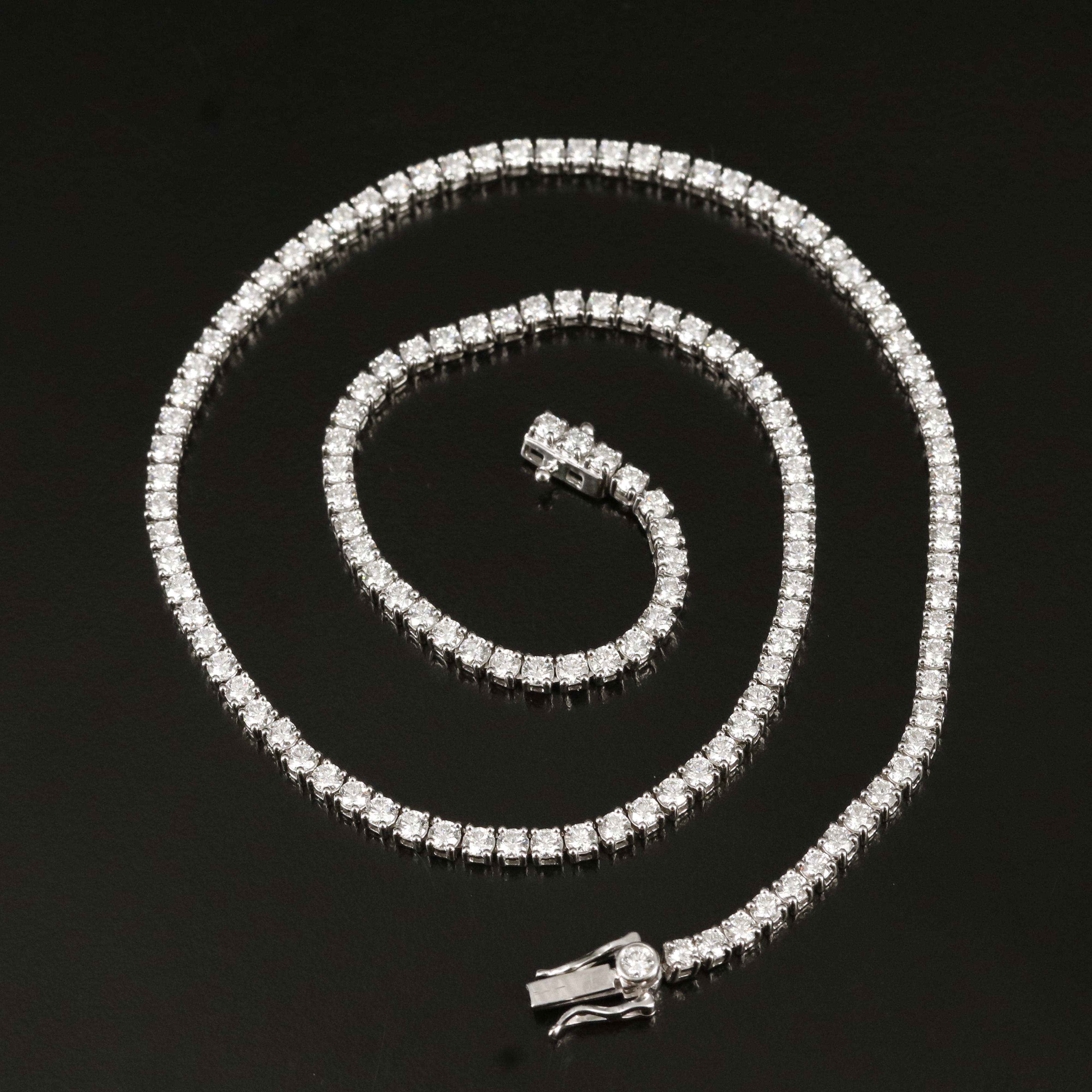 14K 10.00 CTW Lab Grown Diamond Rivière Necklace