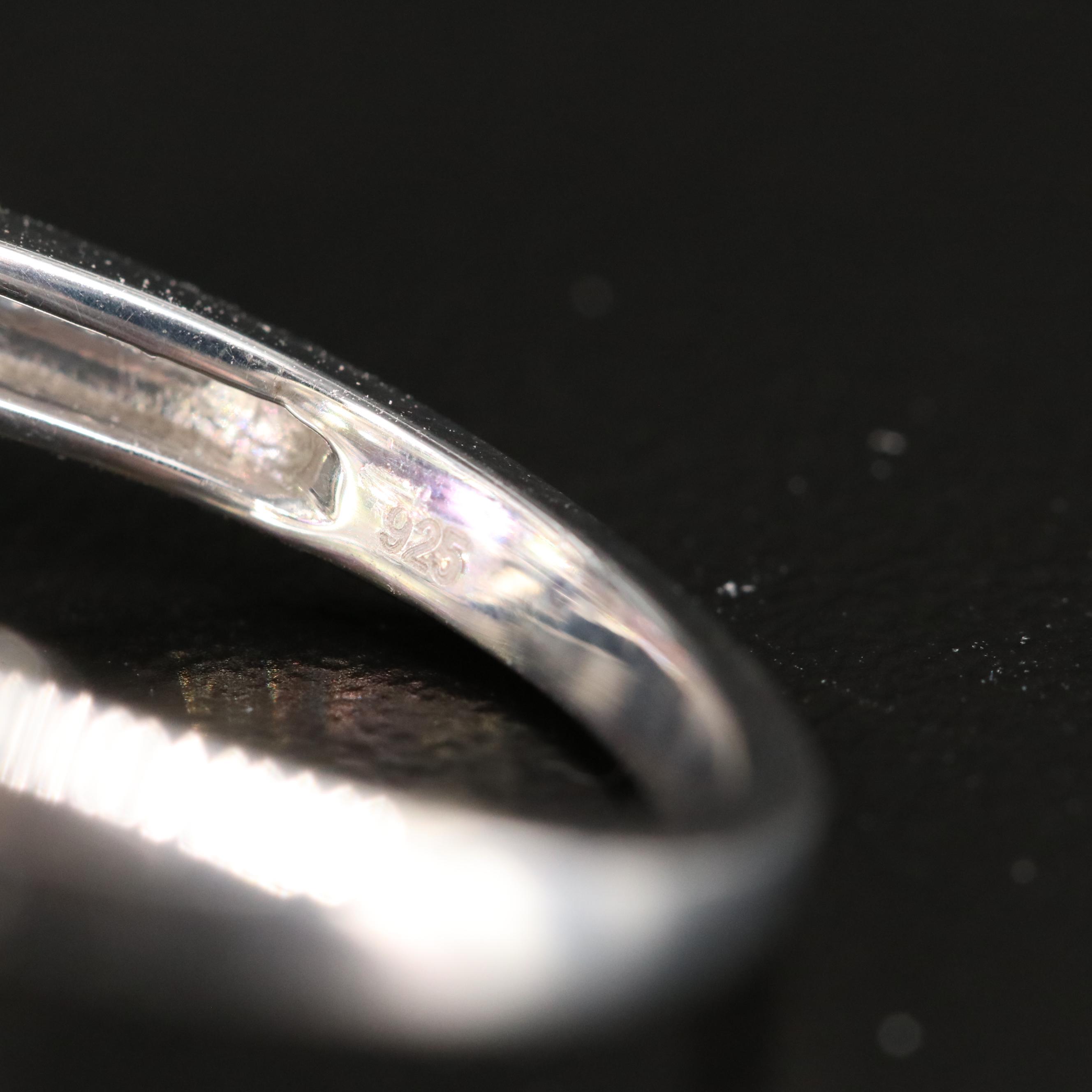 Sterling Amethyst, Peridot and White Sapphire Ring