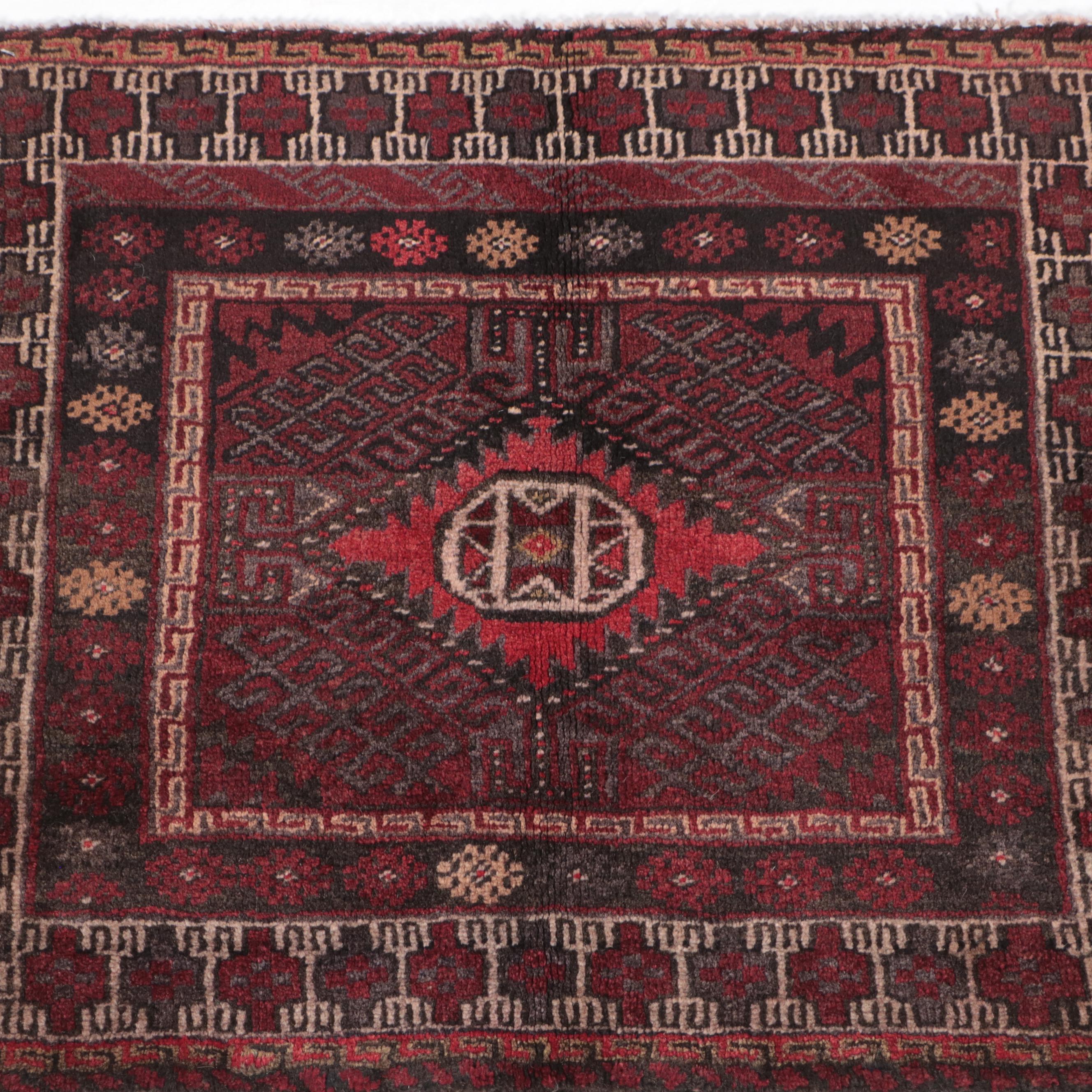2'2 x 2'5 Hand-Knotted Afghan Baluch Accent Rug Floor Mat