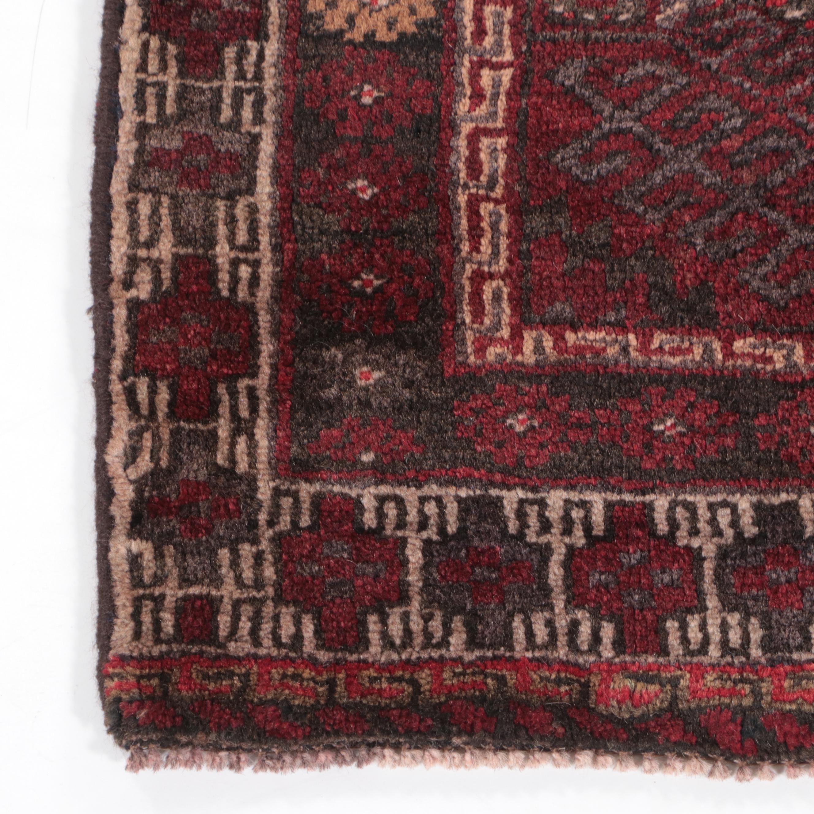 2'2 x 2'5 Hand-Knotted Afghan Baluch Accent Rug Floor Mat