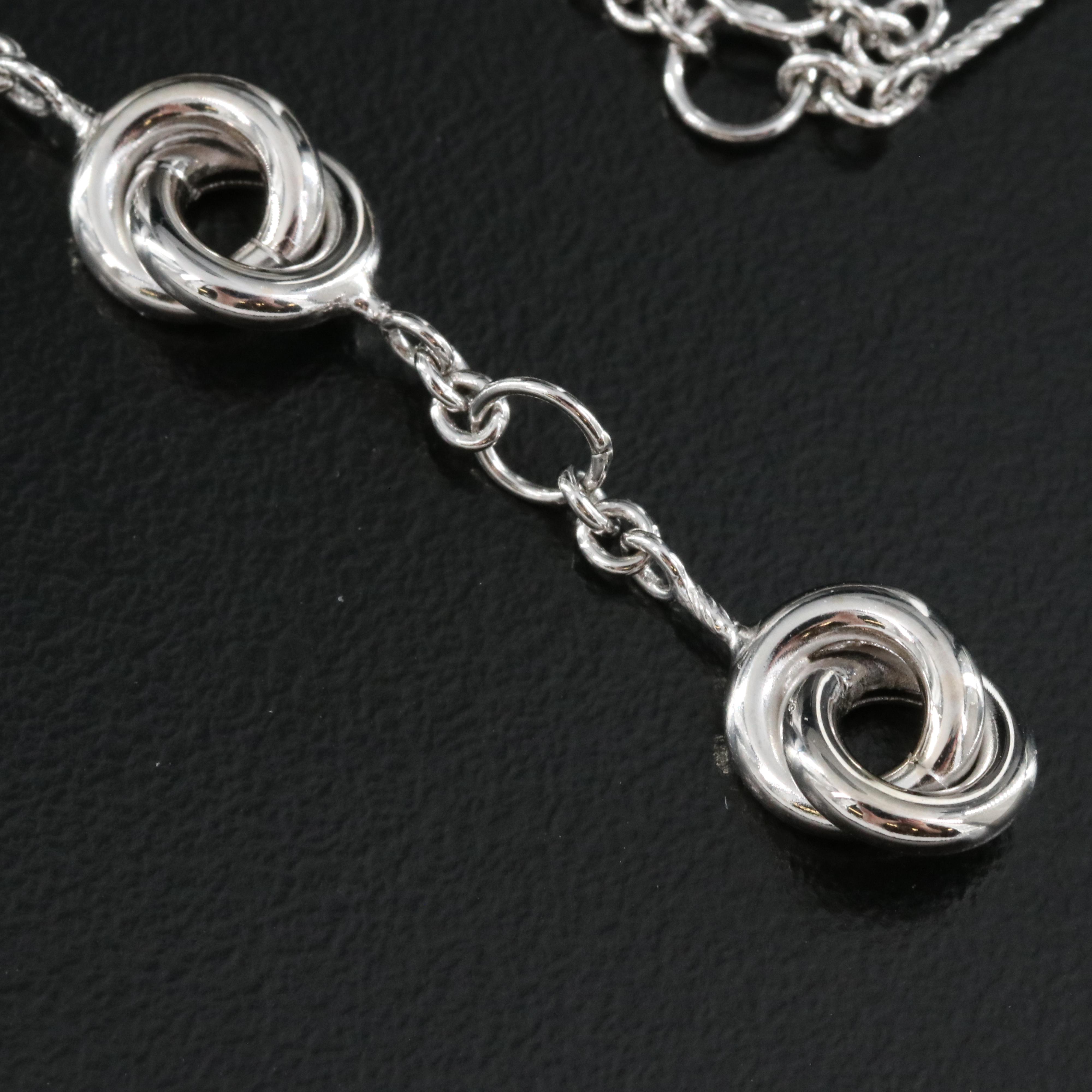 Italian 14K Station Y Necklace