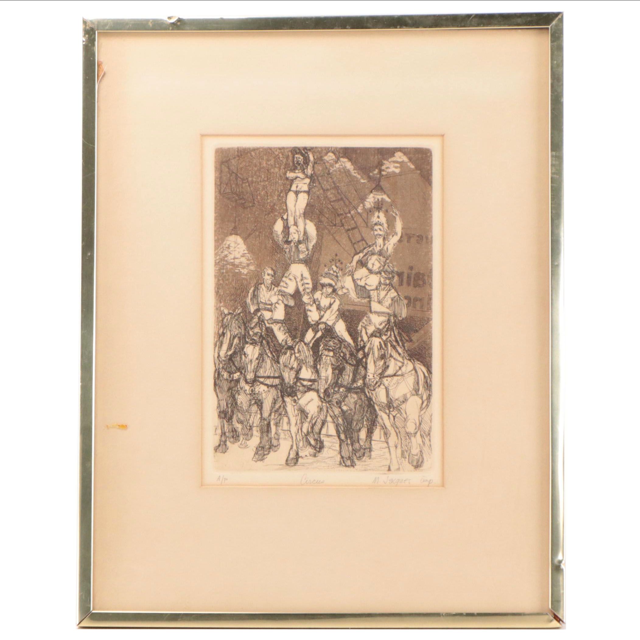 M. Jacques Etching "Circus"