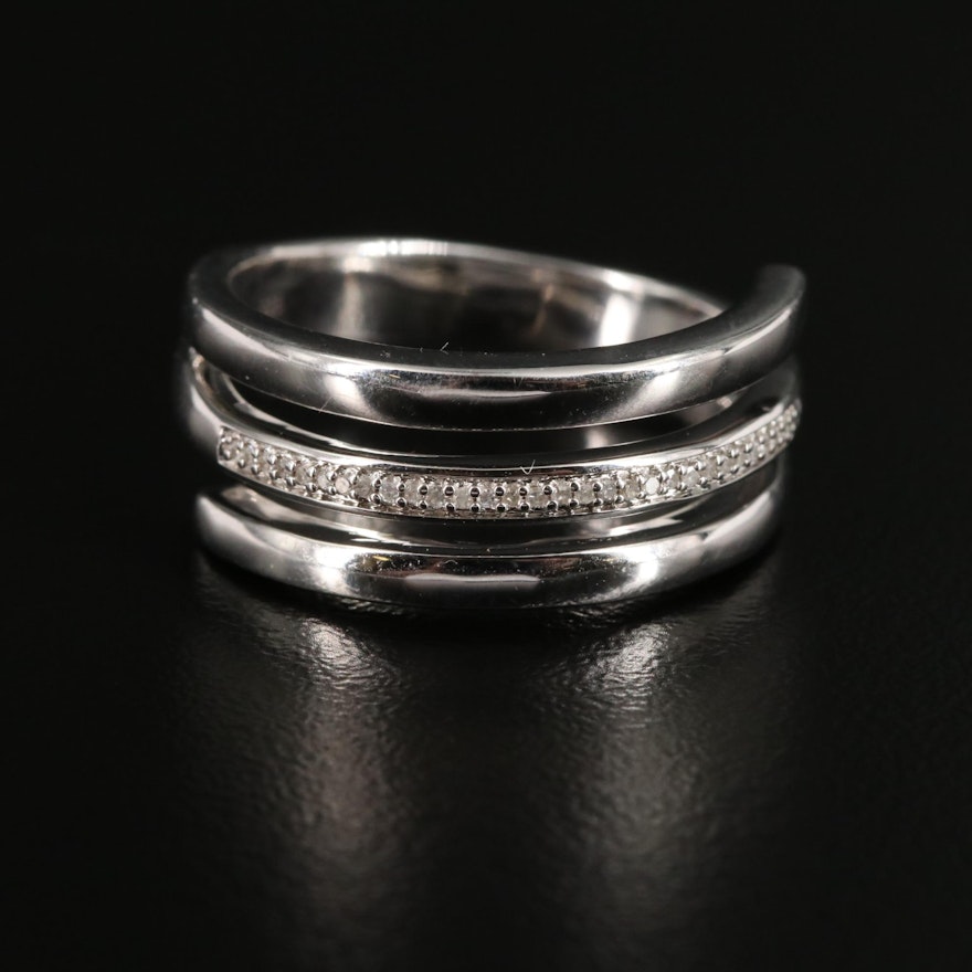 Sterling 0.05 CTW Diamond Ring