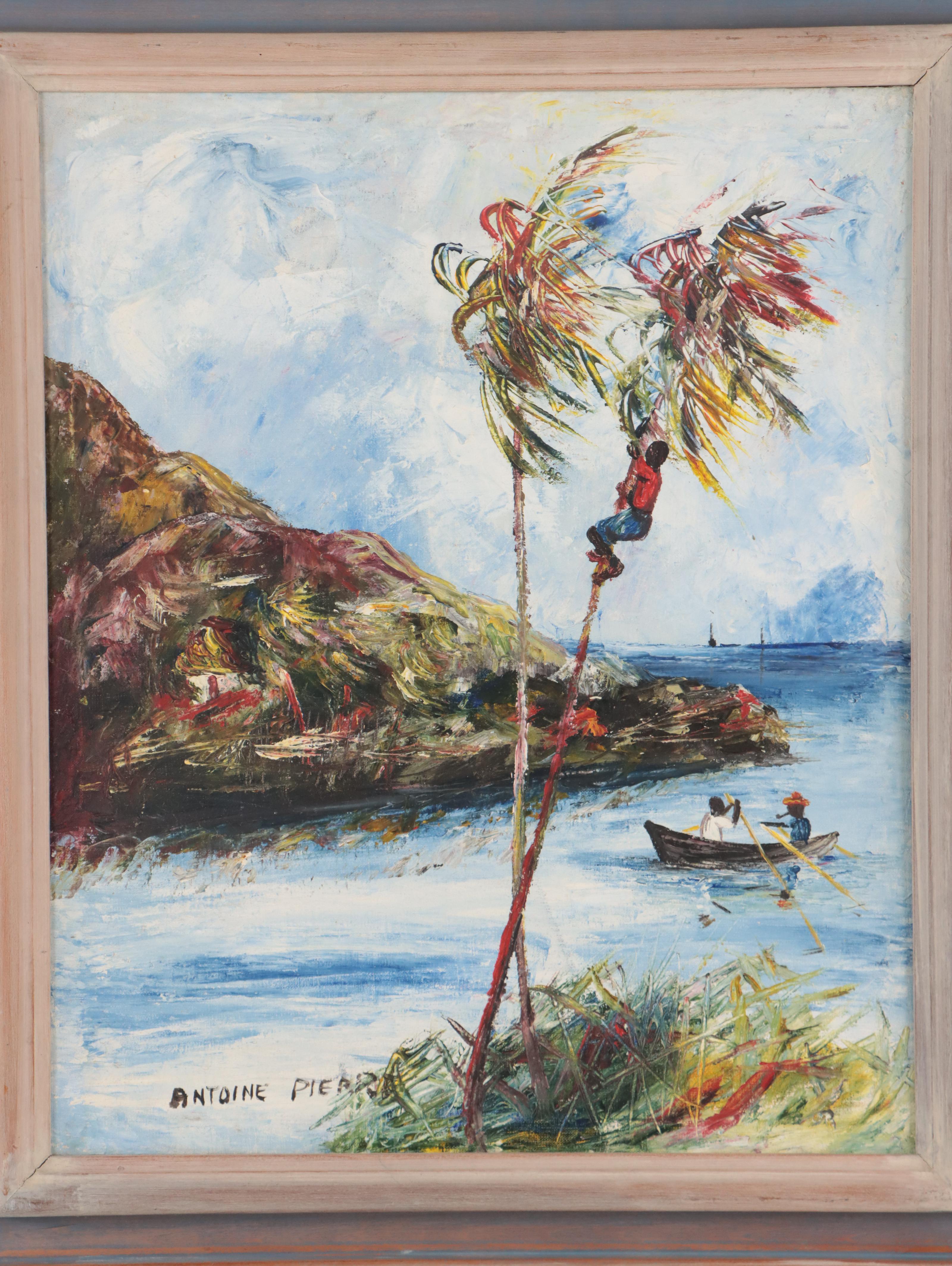 Antoine Pierre Oil Paintings of Coastal Scenes