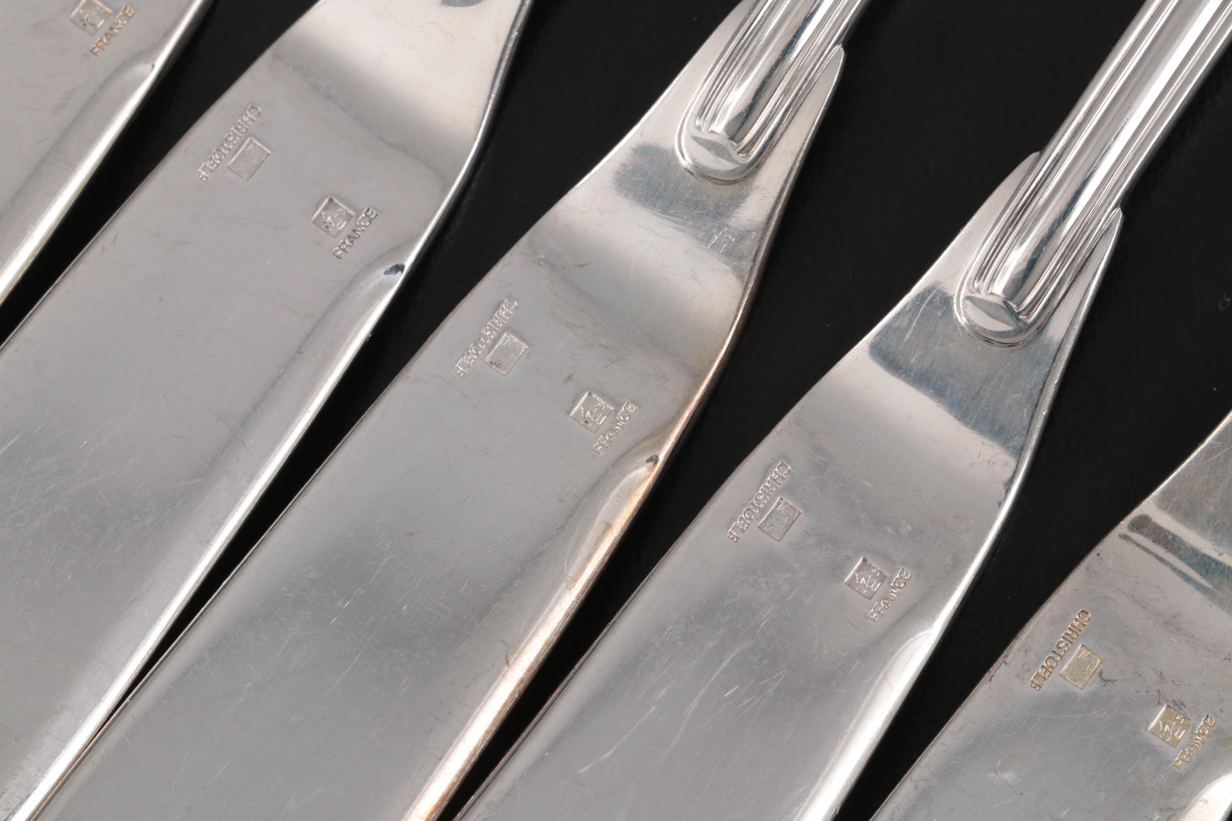 Christofle "Chinon" and More Silver Plate Flatware and Utensils