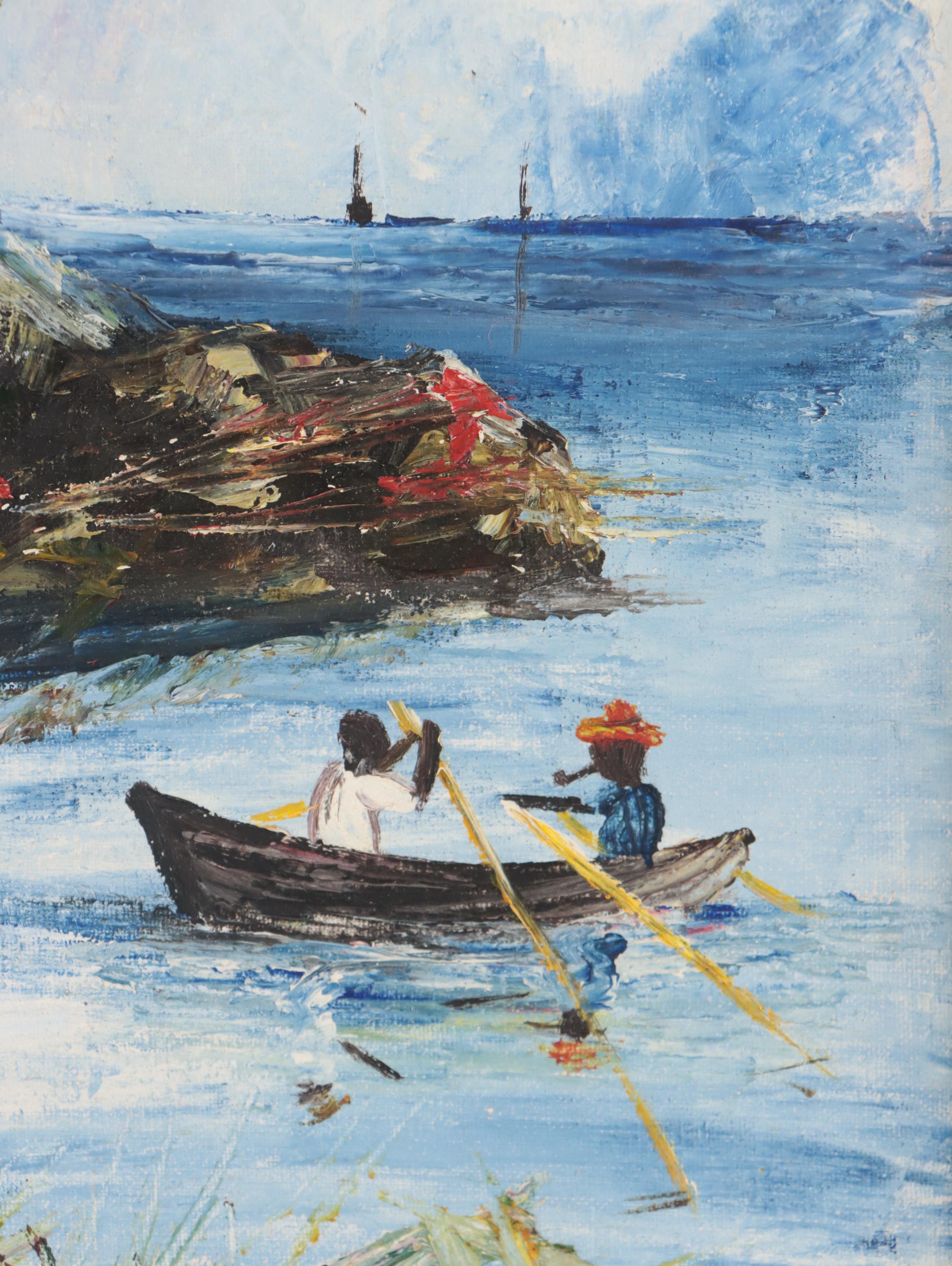 Antoine Pierre Oil Paintings of Coastal Scenes