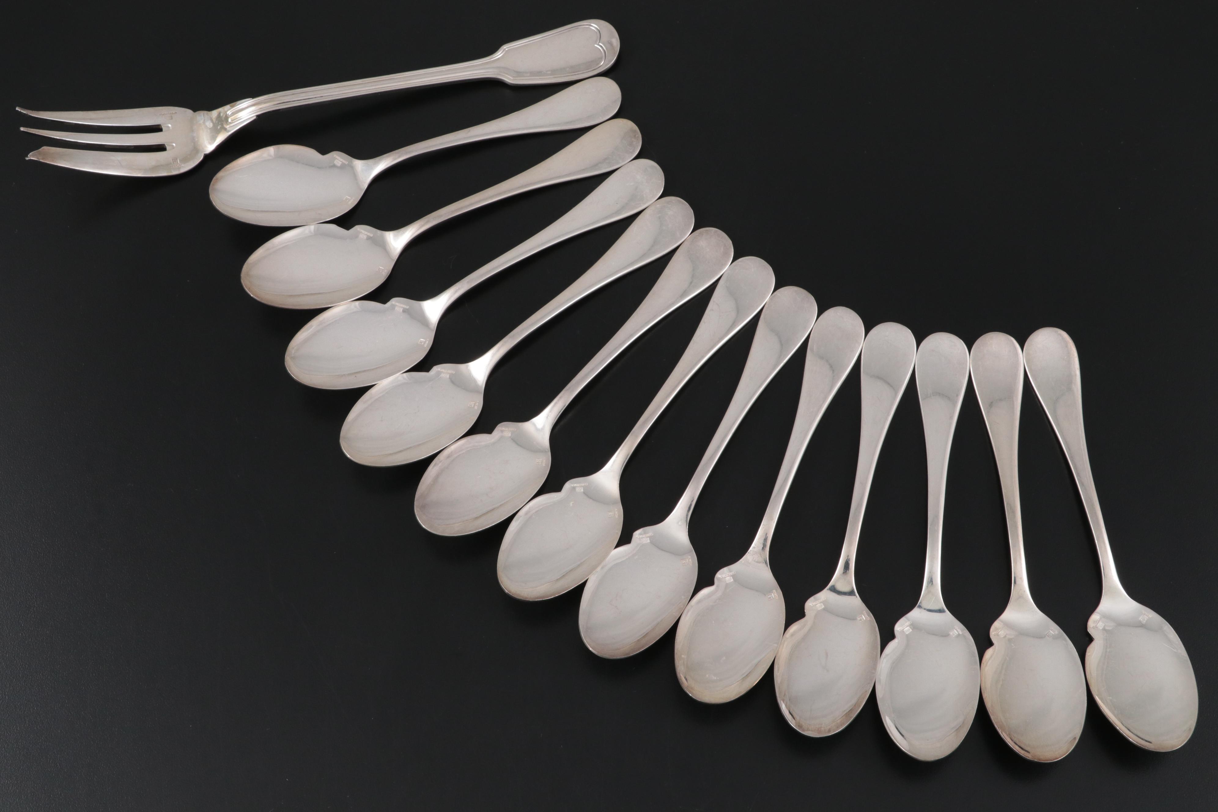 Christofle "Chinon" and More Silver Plate Flatware and Utensils