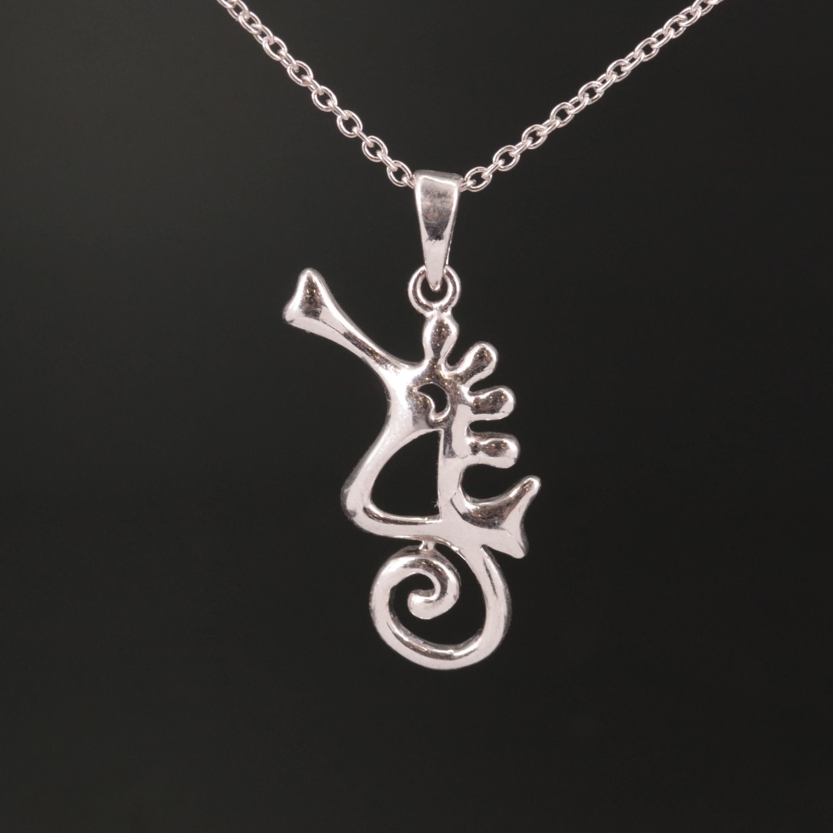 Sterling Seahorse Pendant Necklace