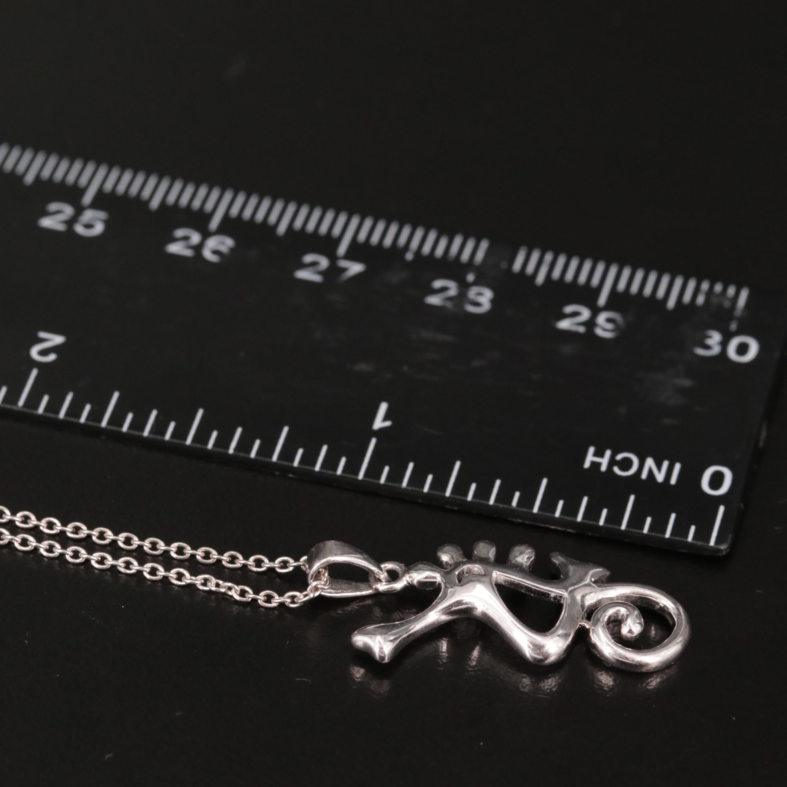 Sterling Seahorse Pendant Necklace