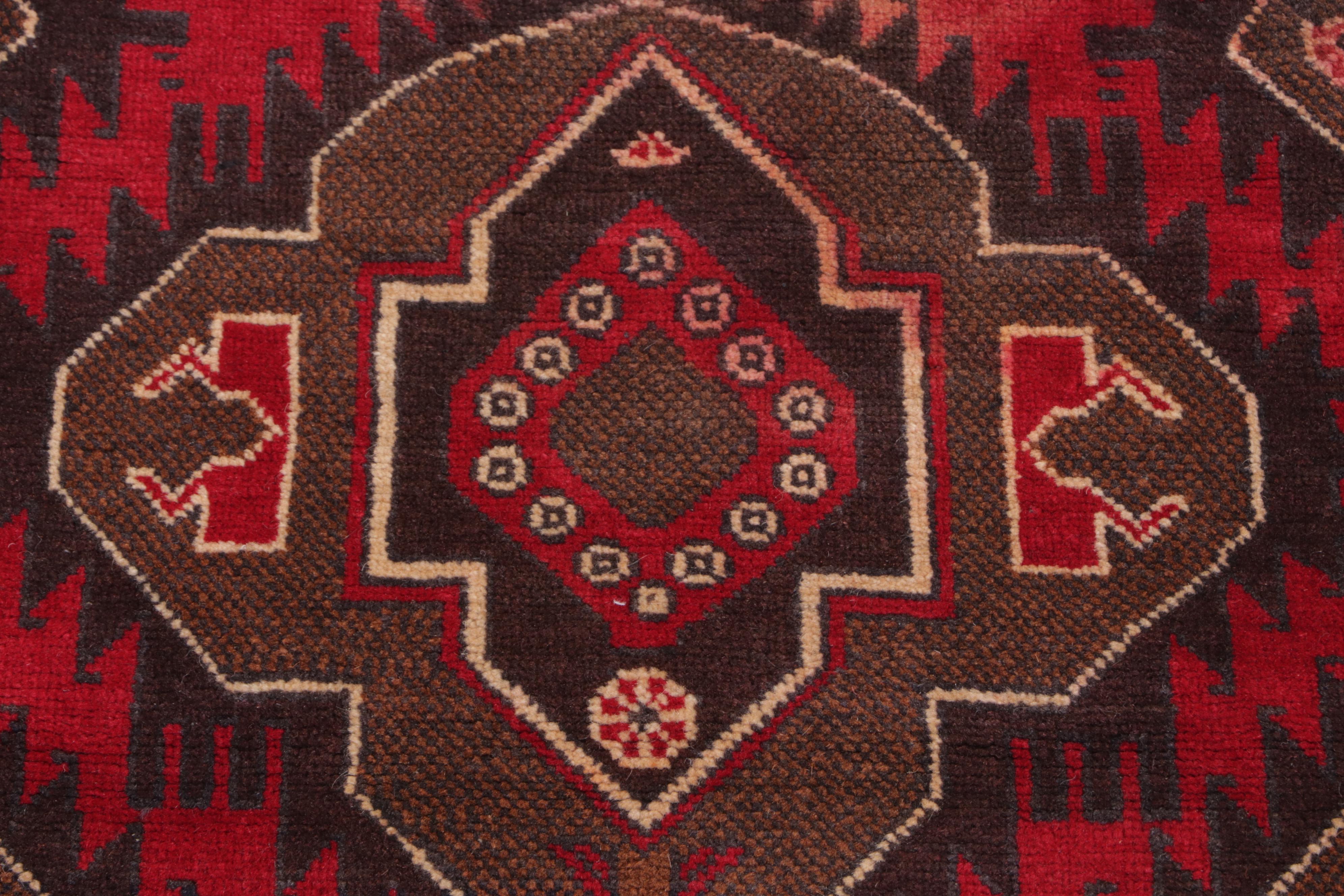 2'11 x 4'8 Hand-Knotted Afghan Baluch Accent Rug