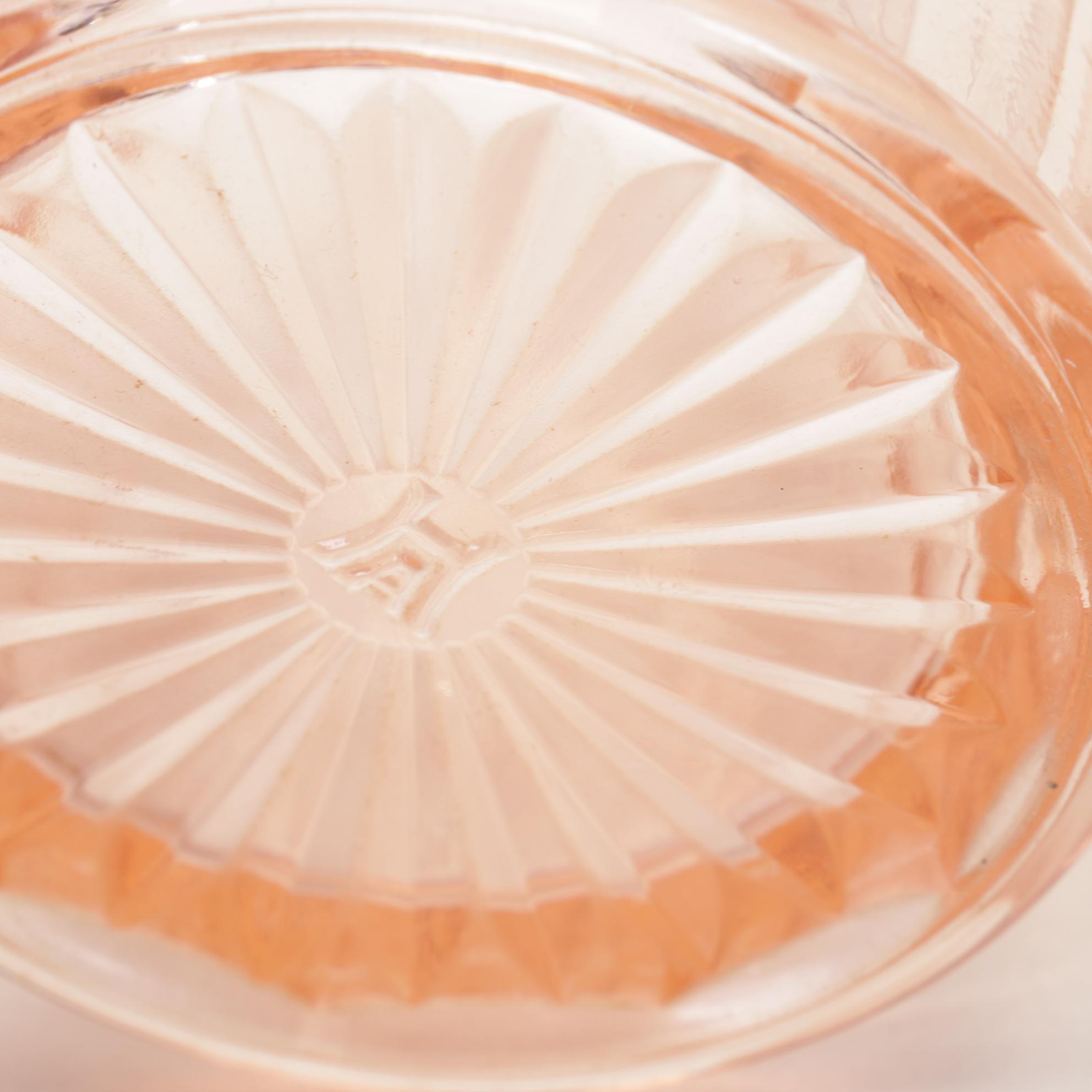 Hazel Atlas "Colonial Block" Cream and Sugar  and Other Pink Depression Glass