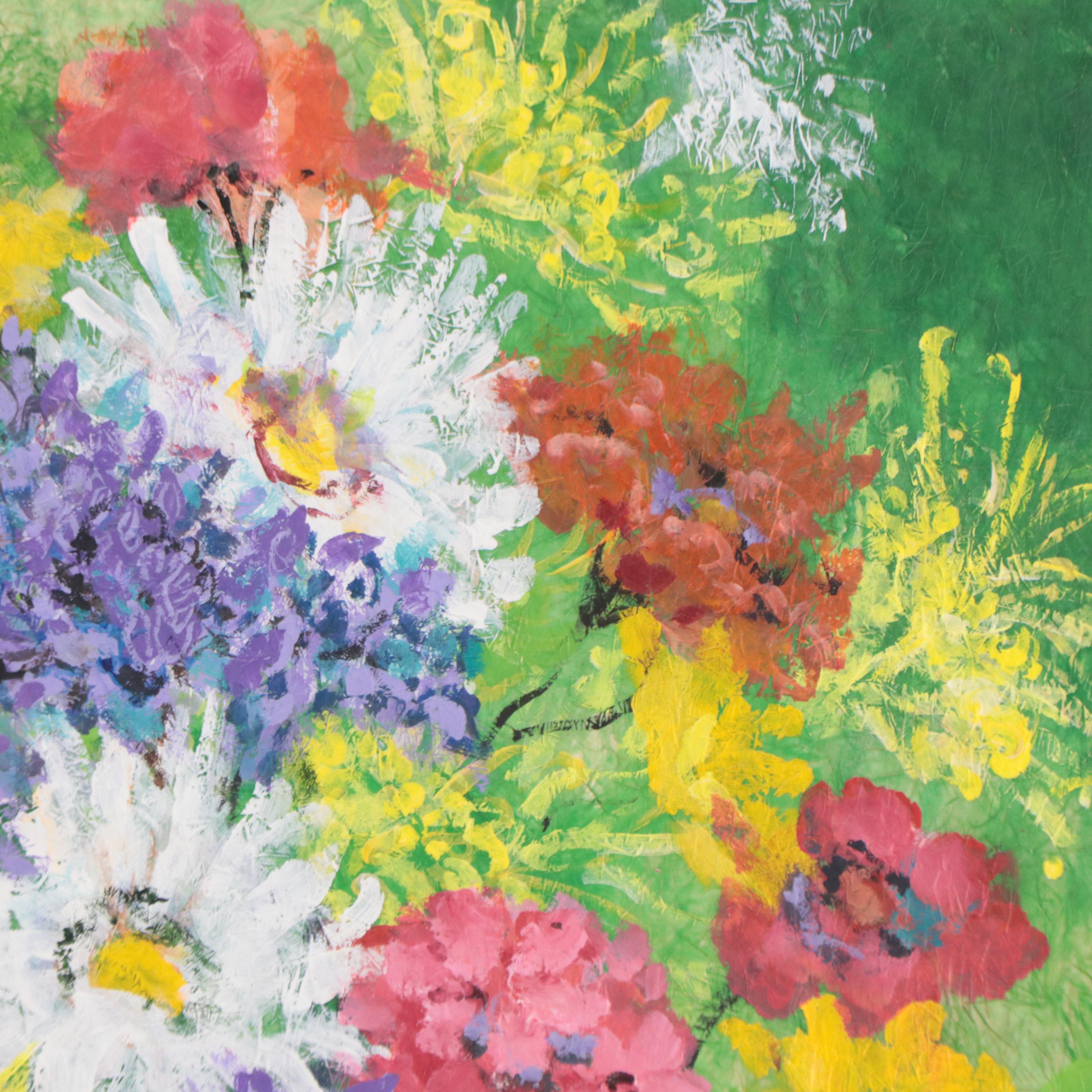 Martha Tuttle Floral Acrylic Painting
