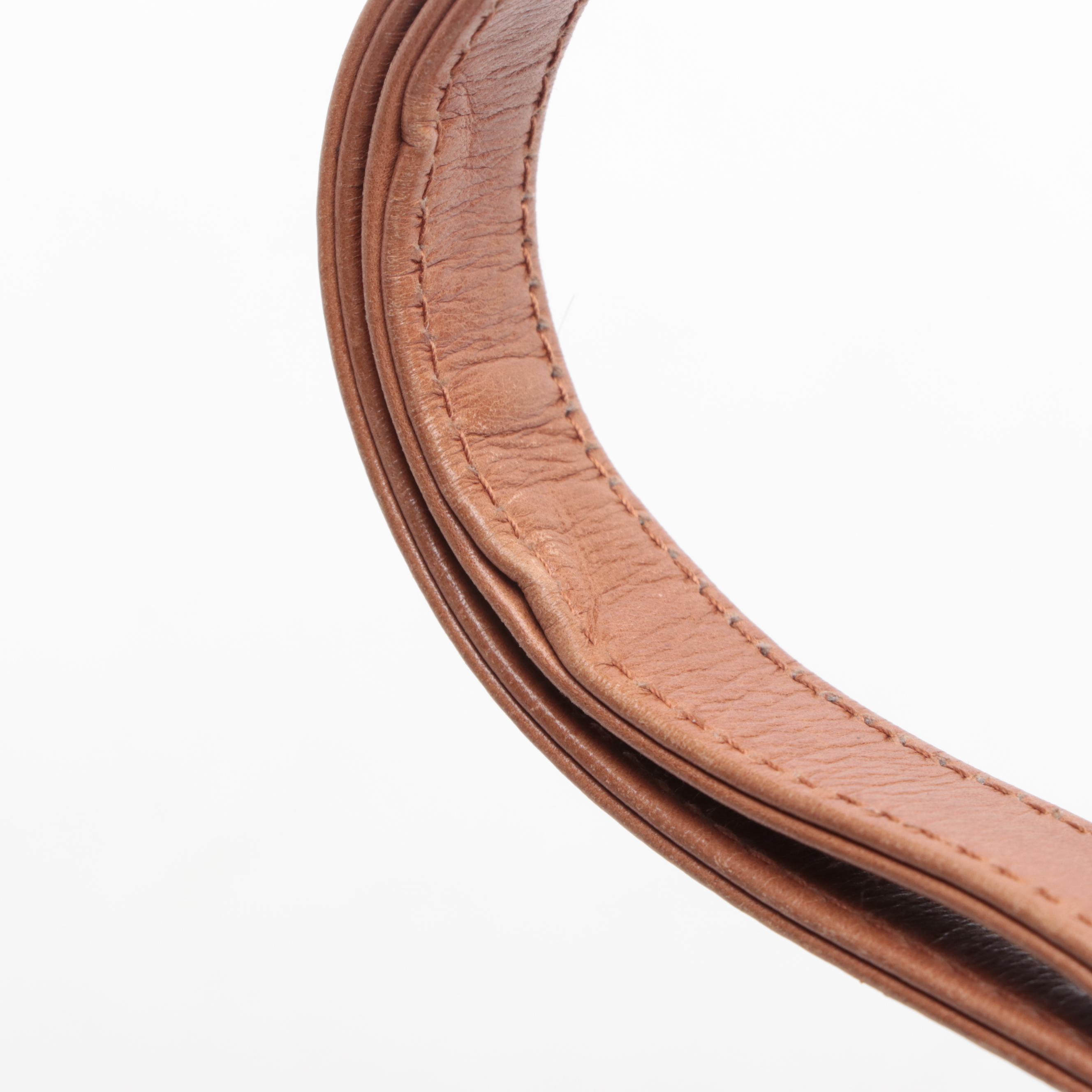 Gucci Flap Front Handbag in Brown Leather