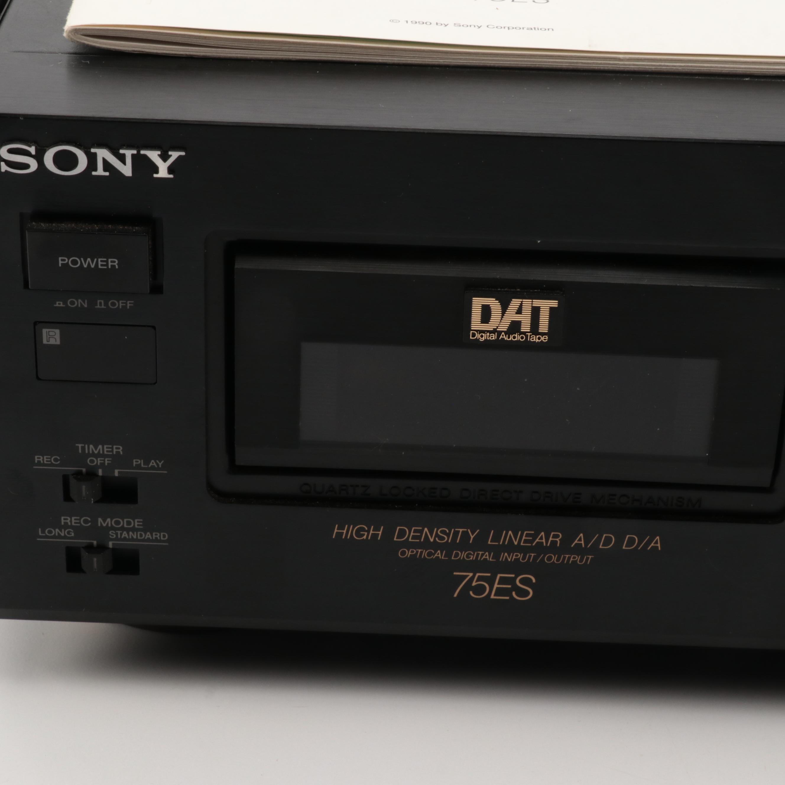 Sony DTC-75ES High Density Digital Audio Tape Deck, Late 20th Century