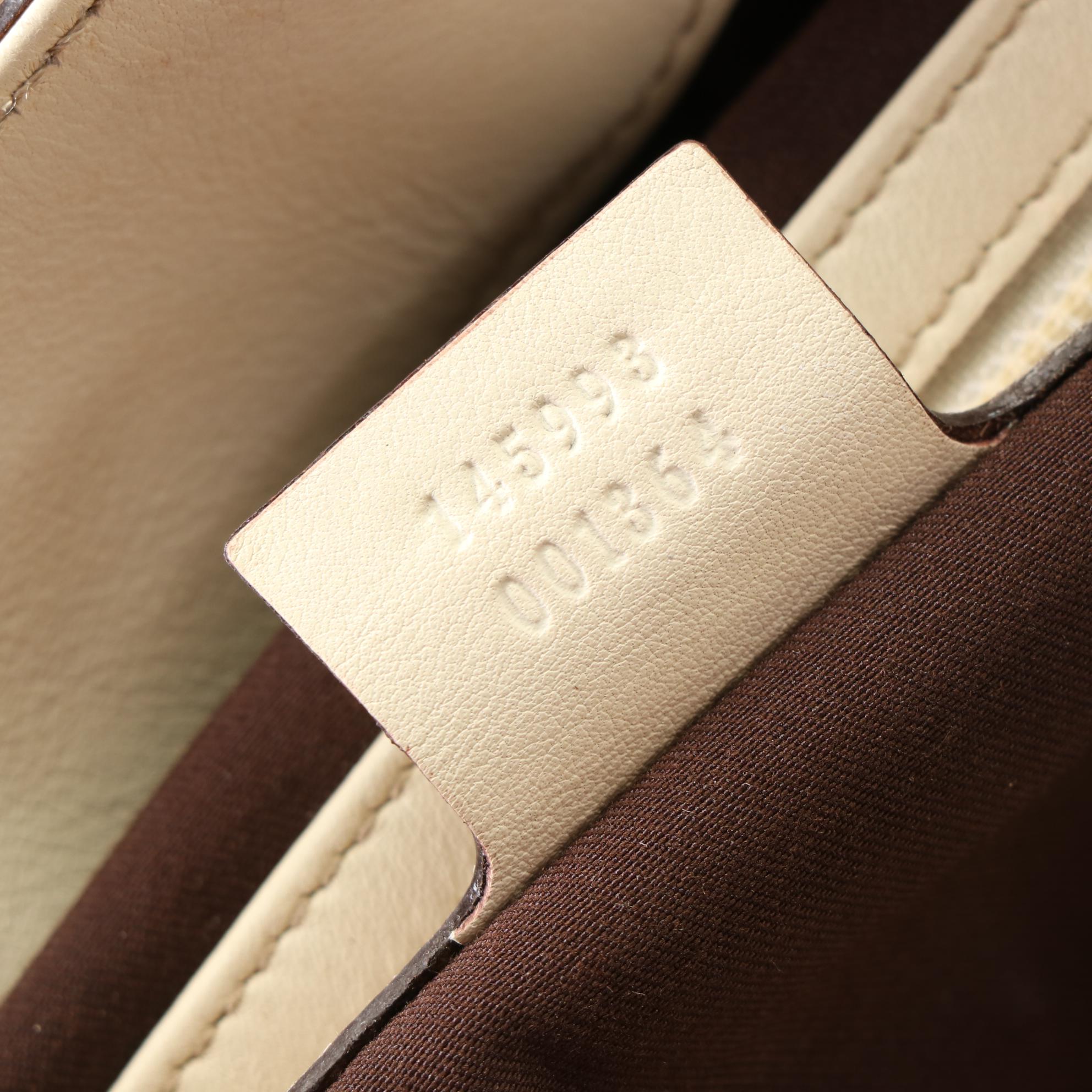 Gucci Punch Tote in GG Canvas and Leather